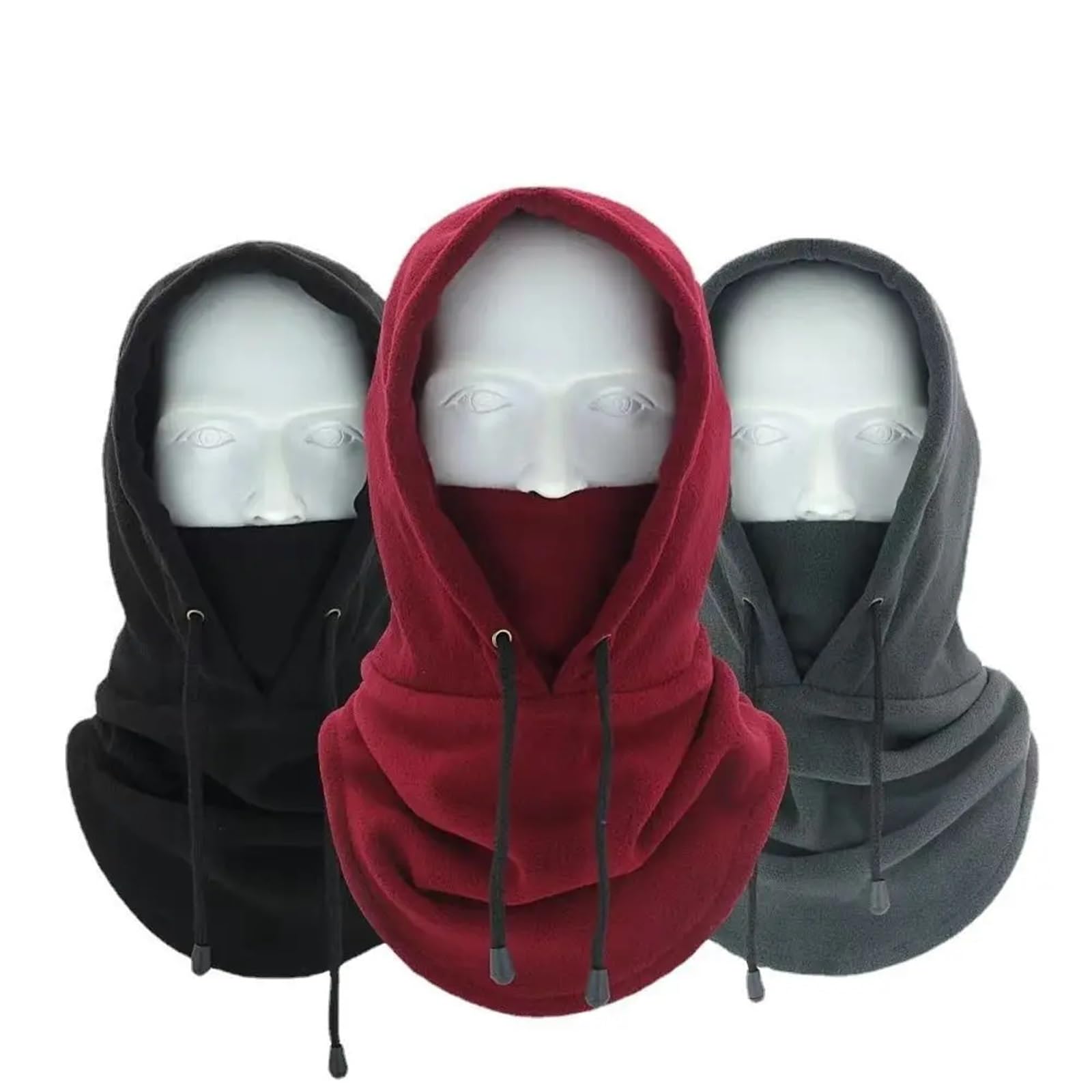 Masque De Cyclisme 2 pièces Cagoule Hiver Chapeau Bonnets Plus Chaud Coupe-Vent Complet Masque de Ski Casquettes Hommes Bonnets écharpes Écharpe pour La Moto