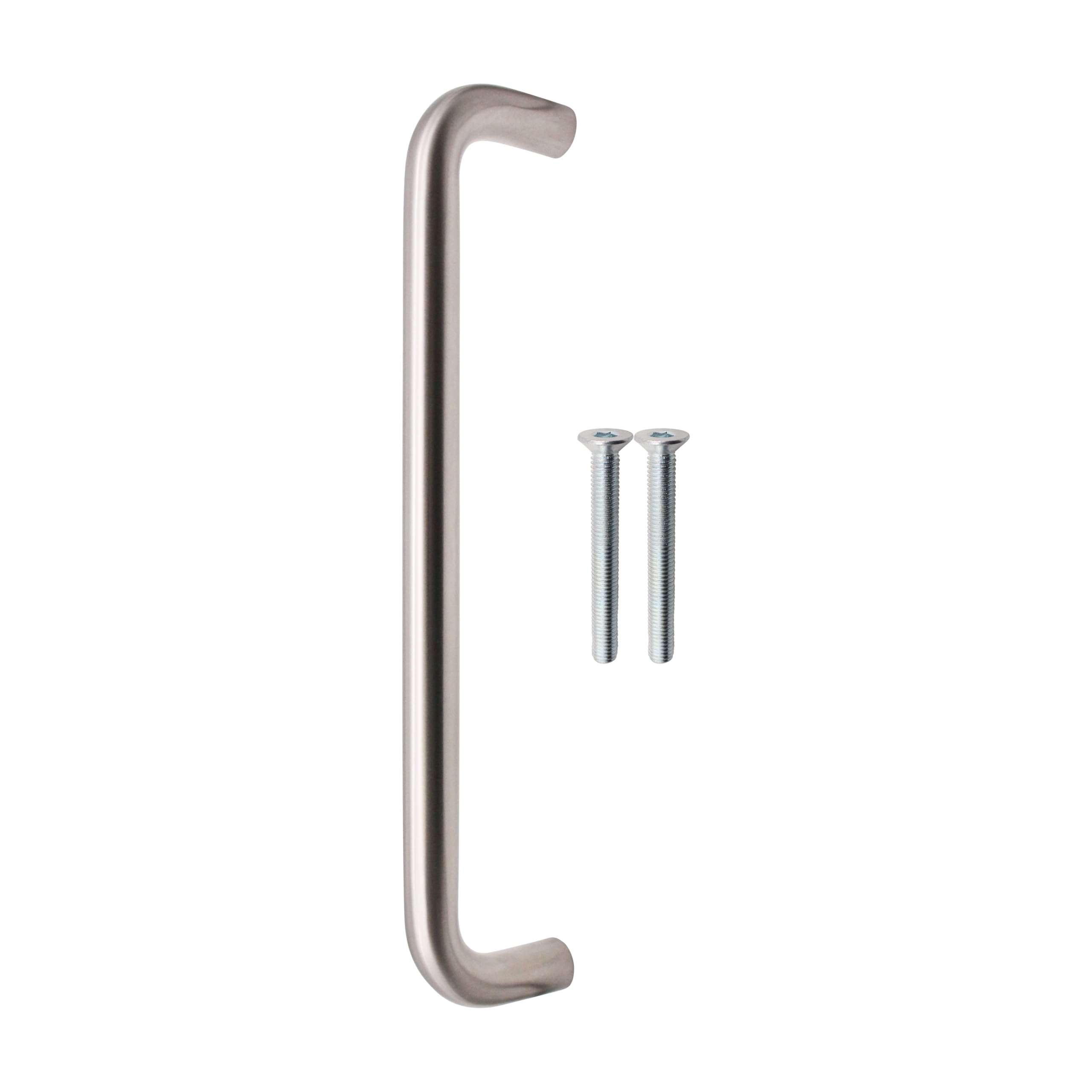 EAI Satin Door Pull Handle, 300 x 19mm Commerical Door Pull D Handle Satin Stainless for Schools, Offices, Shops & More