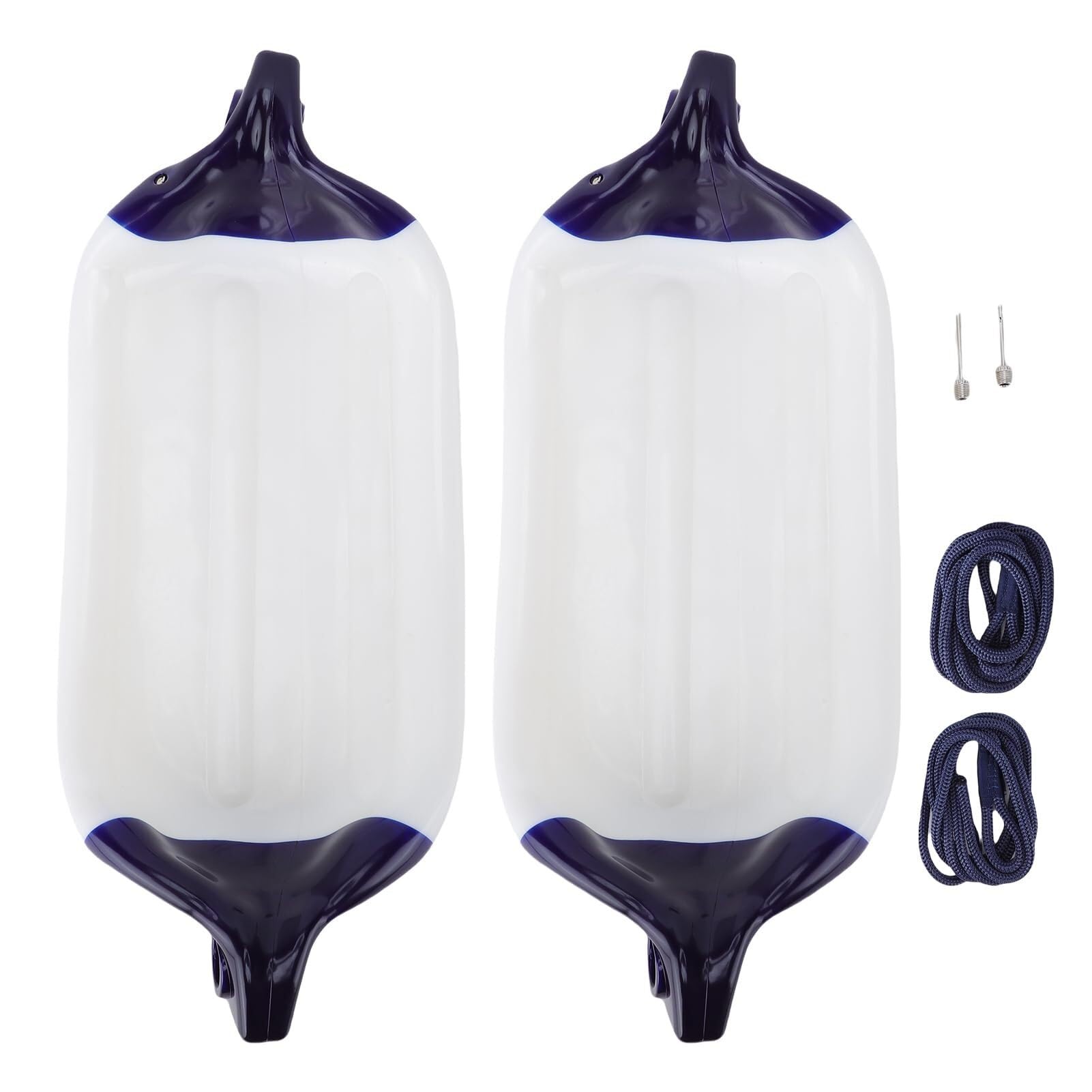 2x Parabordi gonfiabili con cime, parabordi da banchina in PVC per yacht e