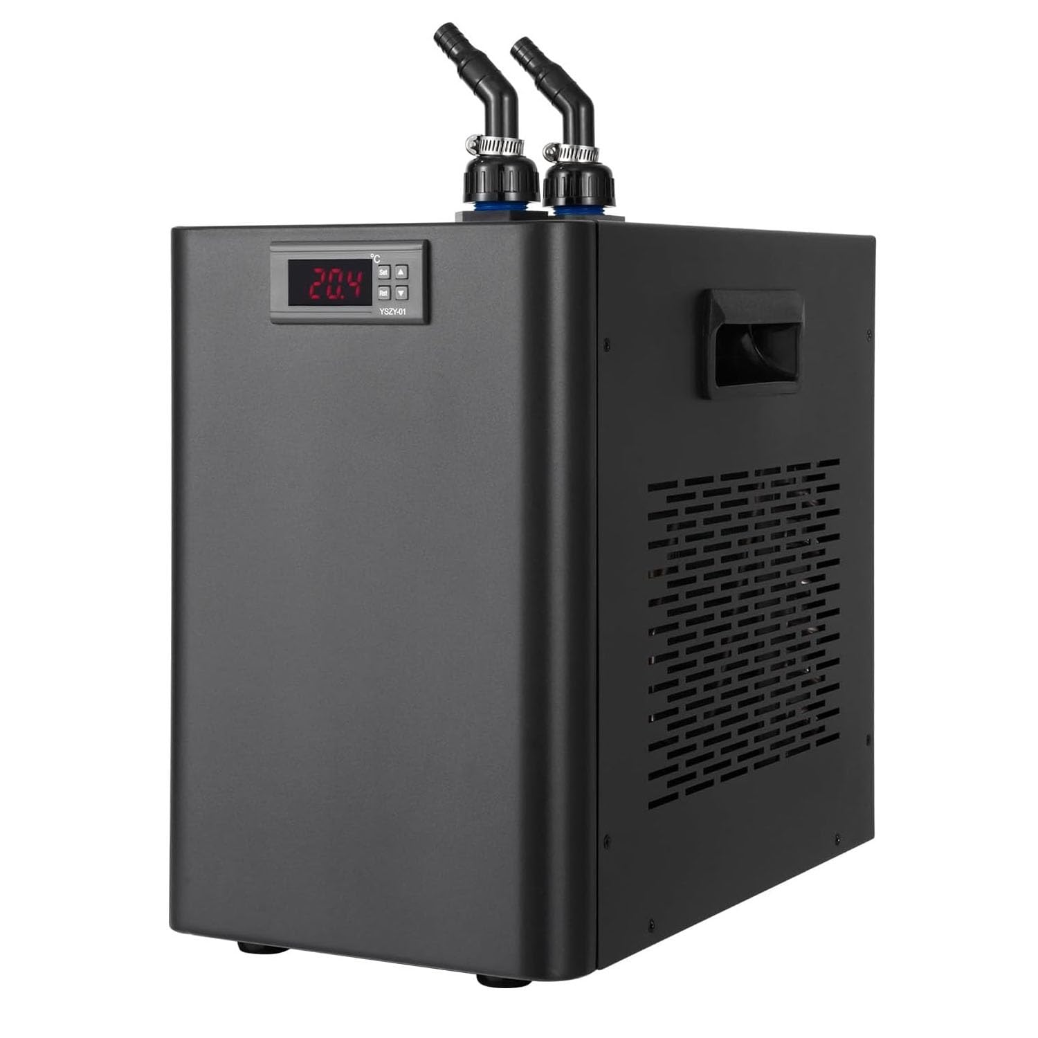 Refrigeratore per acquario, 160 – 500 l, in titanio, silenzioso per acqua dolce o salata, ideale per acquari, coltivazioni di frutti di mare, alghe d'acqua, meduse, coralli, gamberetti di cristallo