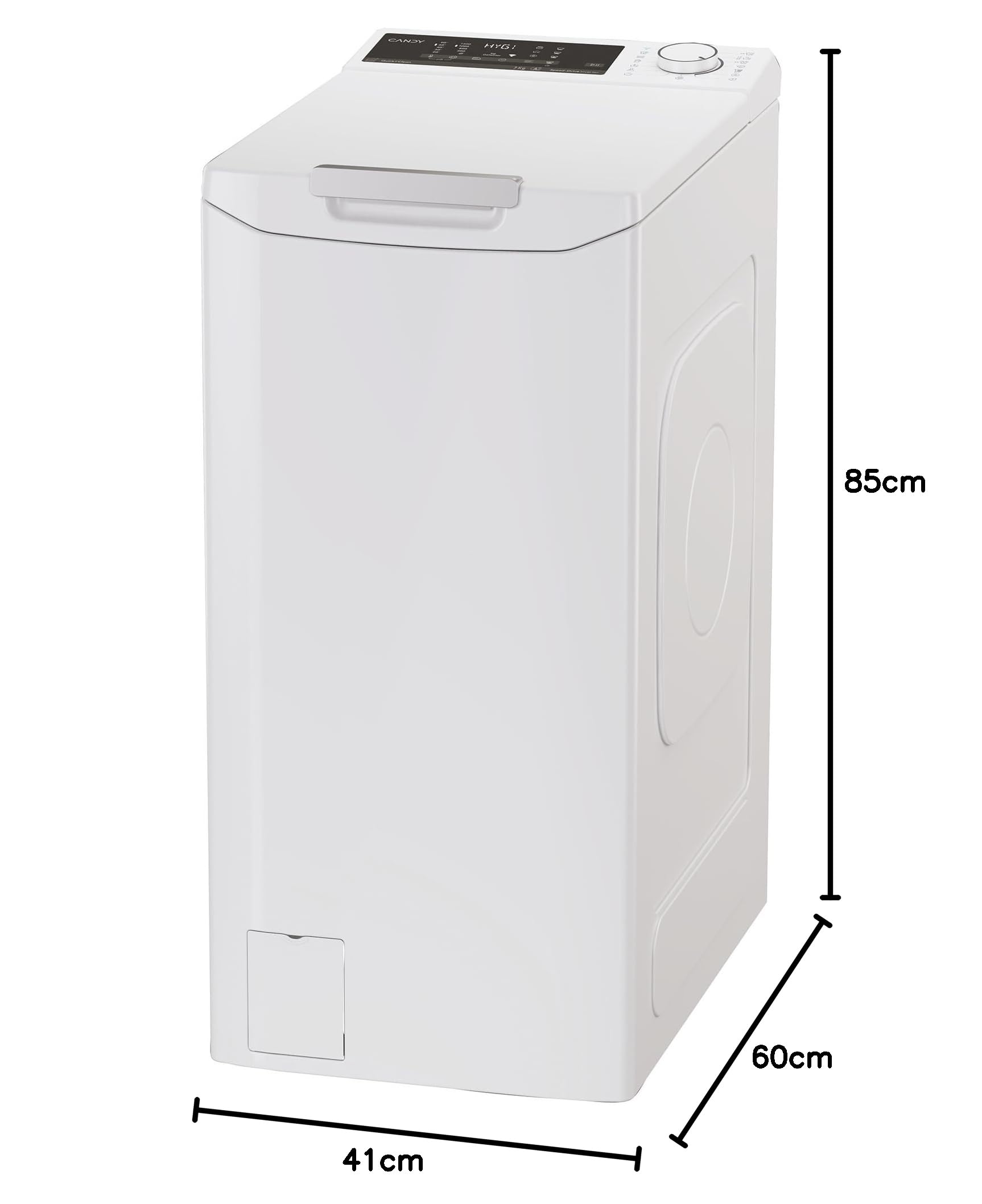 Candy Toplader Waschmaschine TCA474TM5-S 7 kg I 1400 U/min Schleuderdrehzahl I Nachlegefunktion I Smarte Bedienung mit Wi-Fi und Bluetooth I 17 Programme I Mix Power System I Weiß