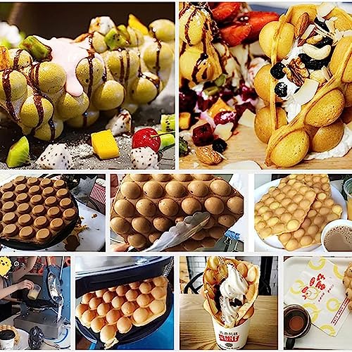 Macchina per waffle, 1200 W, antiaderente, elettrica, professionale, con controllo della temperatura e del tempo, ideale per panetteria, casa, cucina e ristorante.,