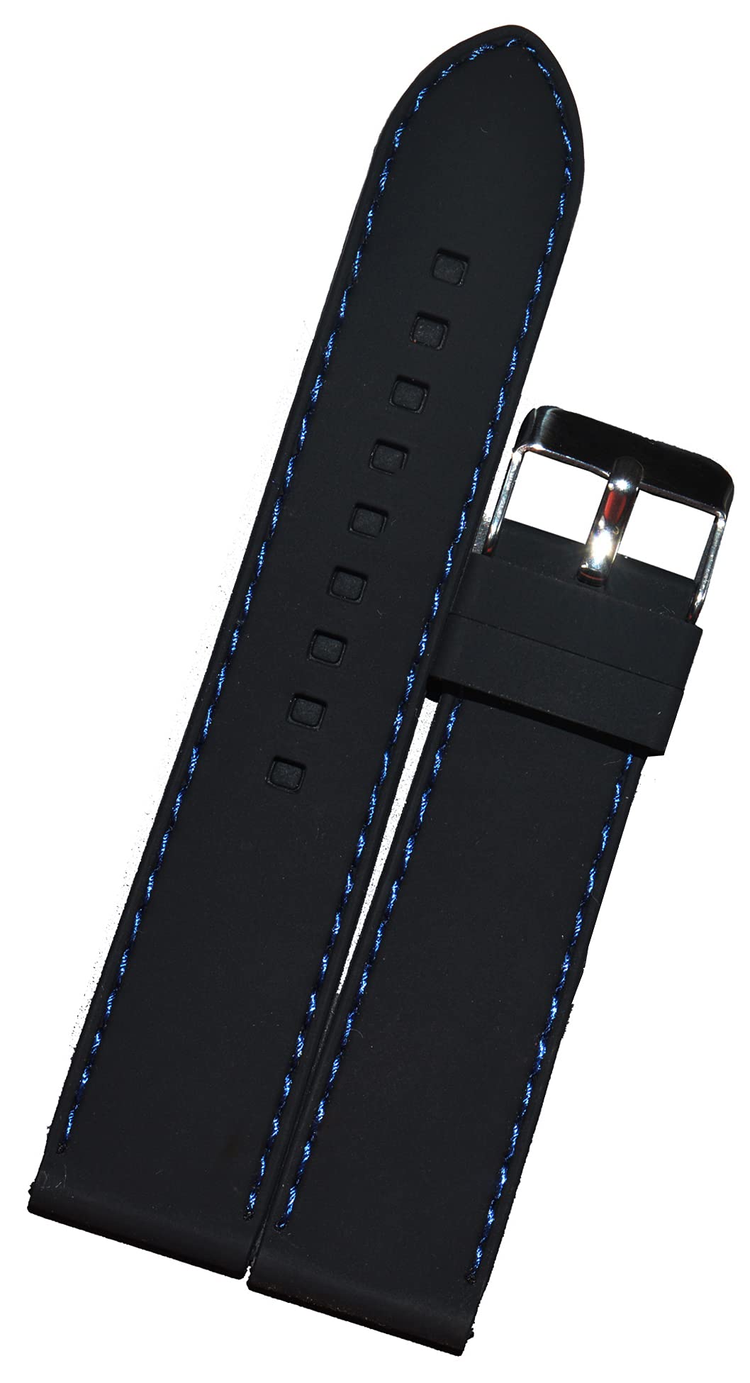 SURU® 24MM Elite Plain Blue Nylon Stitch Ogive Tip Silicone Watch Strap/Band (Colour- Black/Width- 24mm) U186 (B0B2N9RYLM) Amazon Price History, Amazon Price Tracker