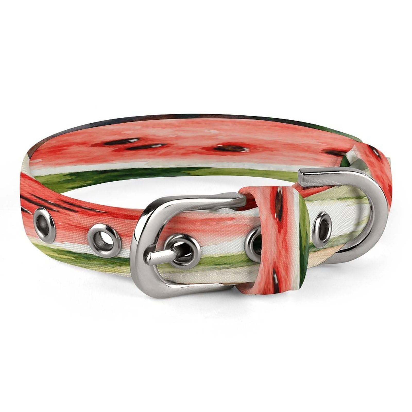 Collar de sandía para mascotas paseos cómodos de verano con tela Oxford