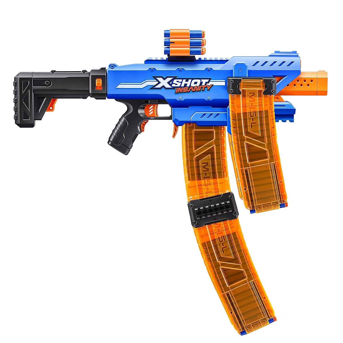X-Shot Insanity Motorised Clip Mania - Includes Dart Magazine