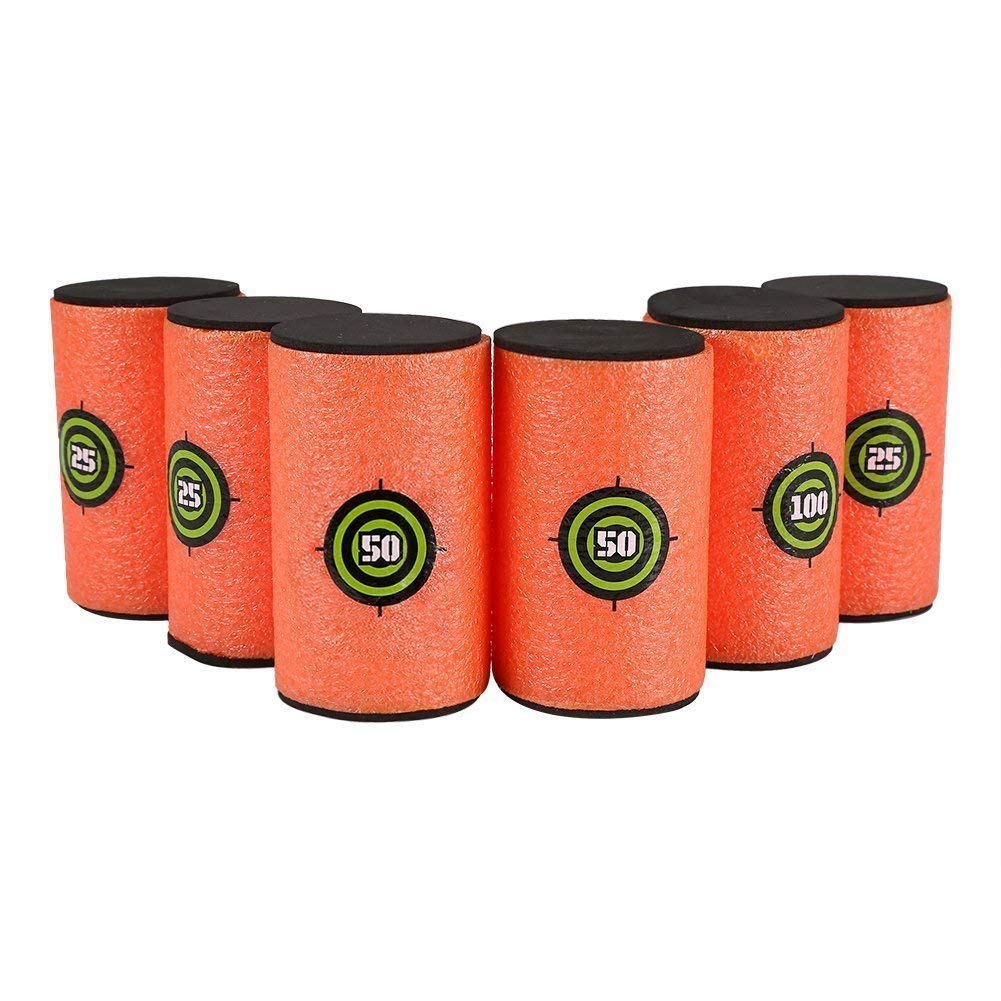 Topways® Bersaglio per Nerf, 6 unità di sfere in schiuma EVA Soft Foam per giocattolo, pistola Nerf N-Strike Elite Series Blaster (grande, 10,5 cm)