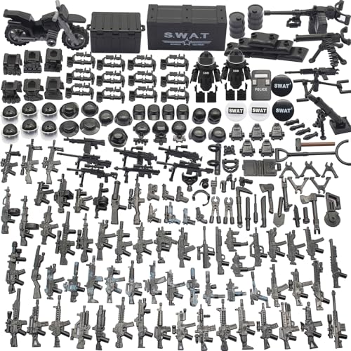 ZECHOCHOZE SWAT Team Building Block Toys Military Weapon Pack Accessories