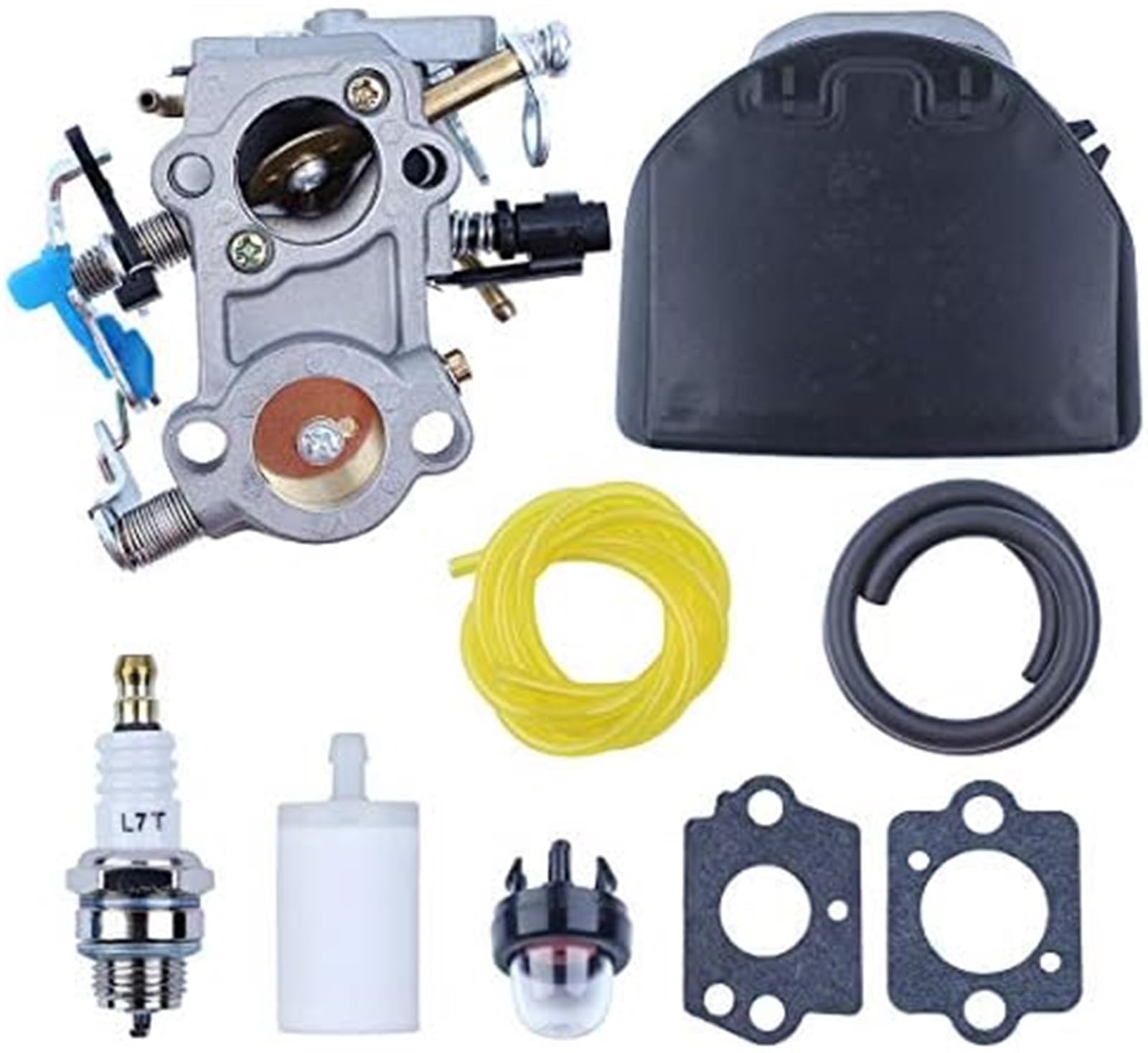 Carburateur WTA-29 avec filtre à air, de conduite carburant, bougie d'allumage, for tronçonneuse essence Husqvarna 455E 455, Rancher 460 461 Filtre à air pour coupe-bordures