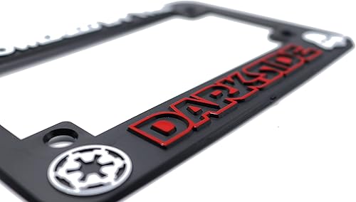 Miniatura 4 de Powered by The Darkside - Marco de matrícula elevado 3D  1 paquete de cubierta de matrícula de motocicleta  Soporte universal para placa de