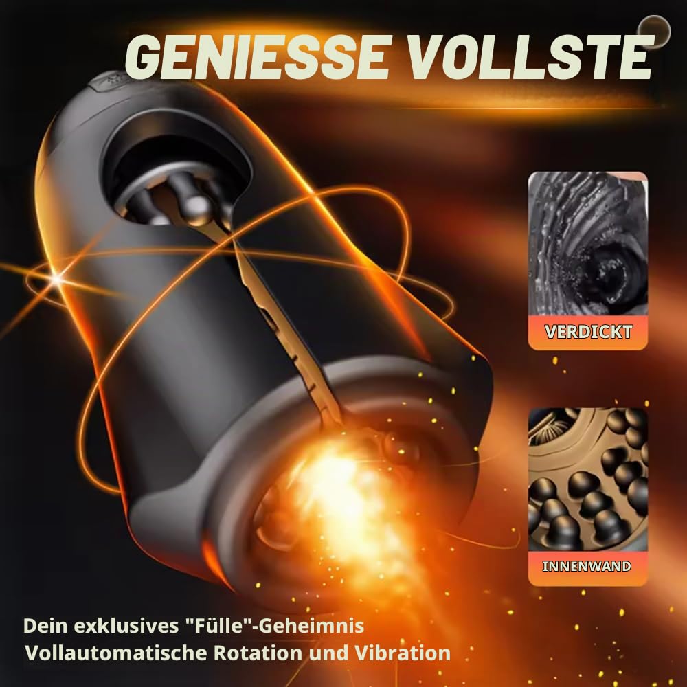 Elektrischer Masturbator Cup für Männer mit 9 Rotation und 9 Vibrationsmodi, Leise Taschenmuschi Masturbator, Eichel Stimulation Penis Trainer Sex Spielzeug für die Männer Erotik Solo