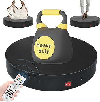 15.8In Remote Motorized Electric Turntable Rotating Display Stand Rotating Platform Photography Turntable motorized lazy susan base giratoria para for Photography,3D Scanner,Load Range132400lbs