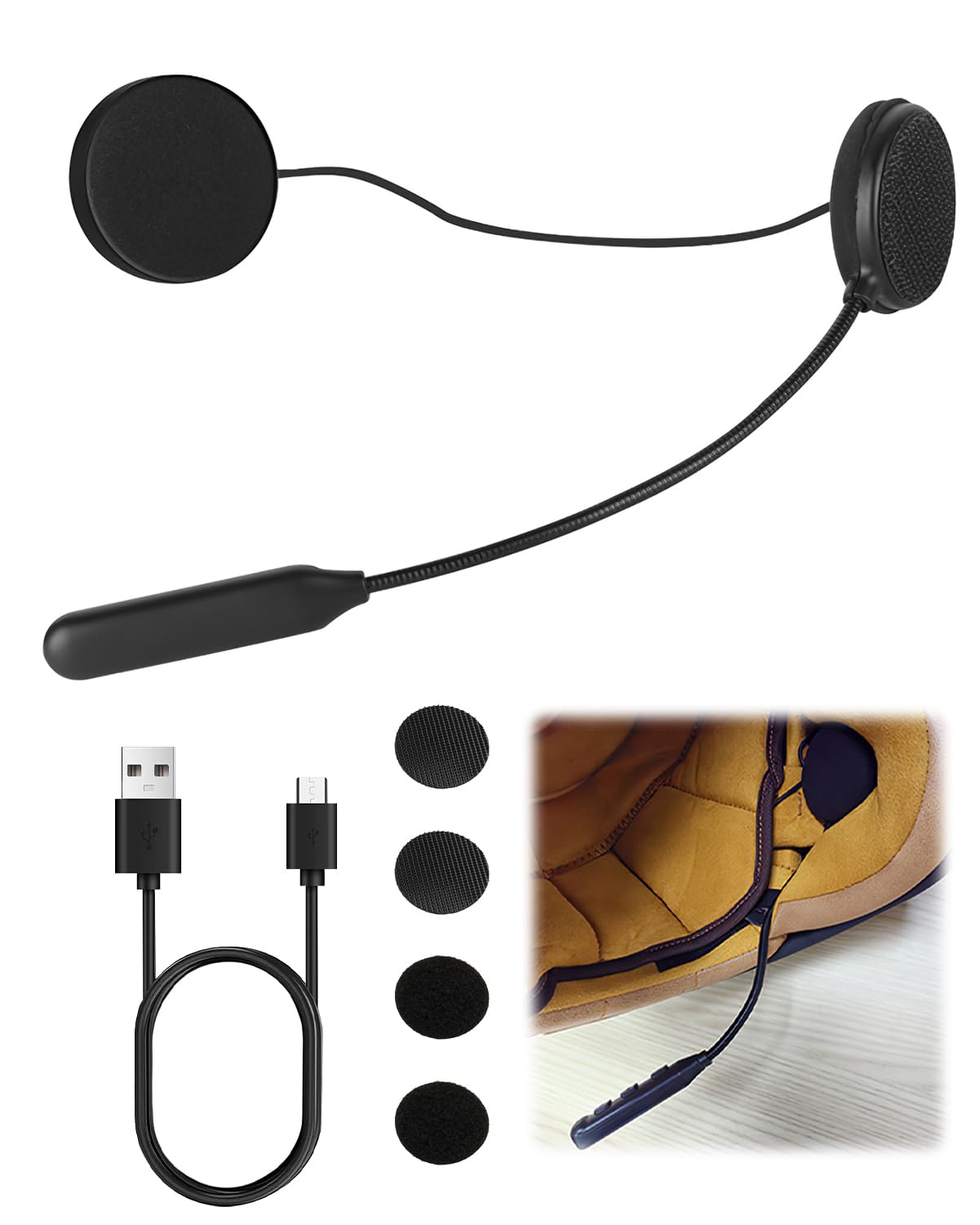 Auricolare Bluetooth Moto Bt5.3, Autonomia 16 Ore, Chiamata Vivavoce Microfono, Controllo Chiamata, Riduzione Rumore
