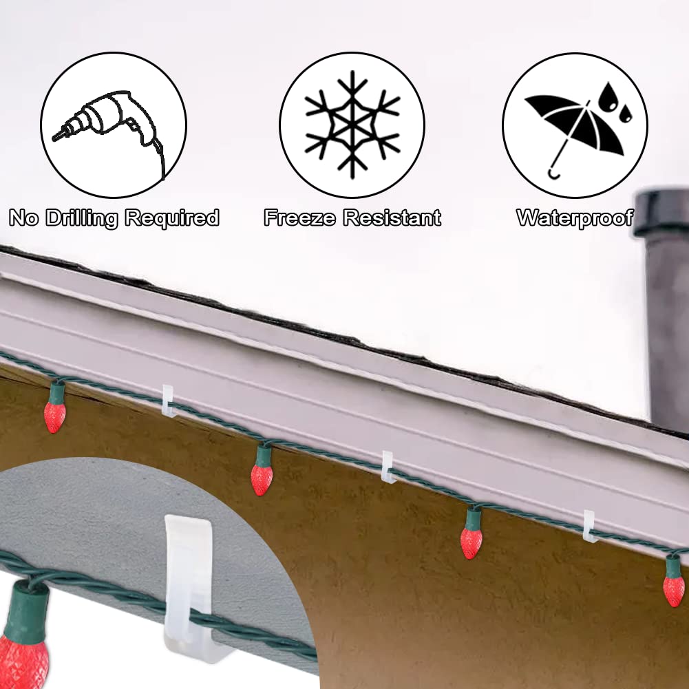Weihnachtslicht-Clips Für Dachrinne & Traufe – 30 Stück, Rot, Passend Für 1,9–2,2 Cm Dicke