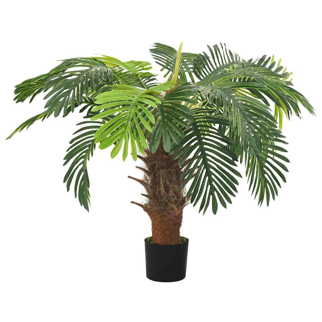 Cycas artificiel avec pot 90 cm vert palmier décoratif