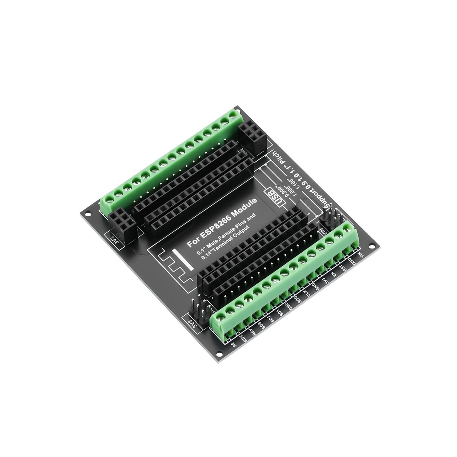 diymore1 Pieces ESP8266 Expansion Breakout Board Expansion Board GPIO 1 into 3 compatible with 30Pin ESP8266 NodeMCU GPIO Development Board