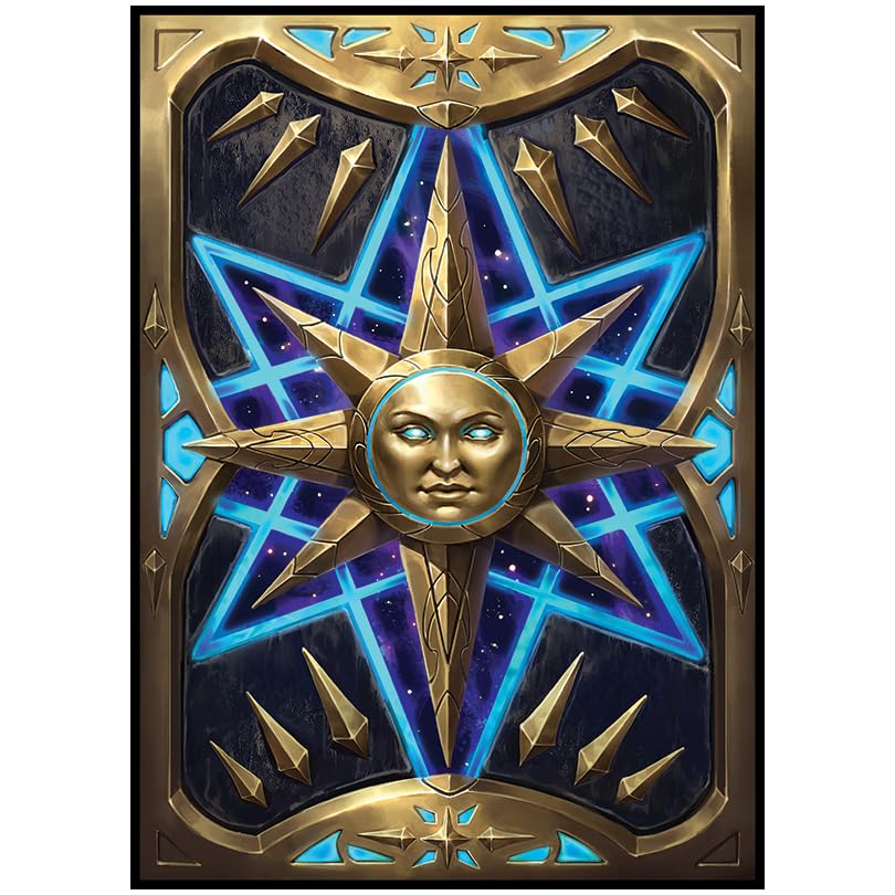 Fantasy North - Book of The Stars - Spell Book Series I - 100 Textured Matte TCG Card Sleeves - Fits Magic MTG Commander Pokemon and Other Card Games - Playing Card Sleeves