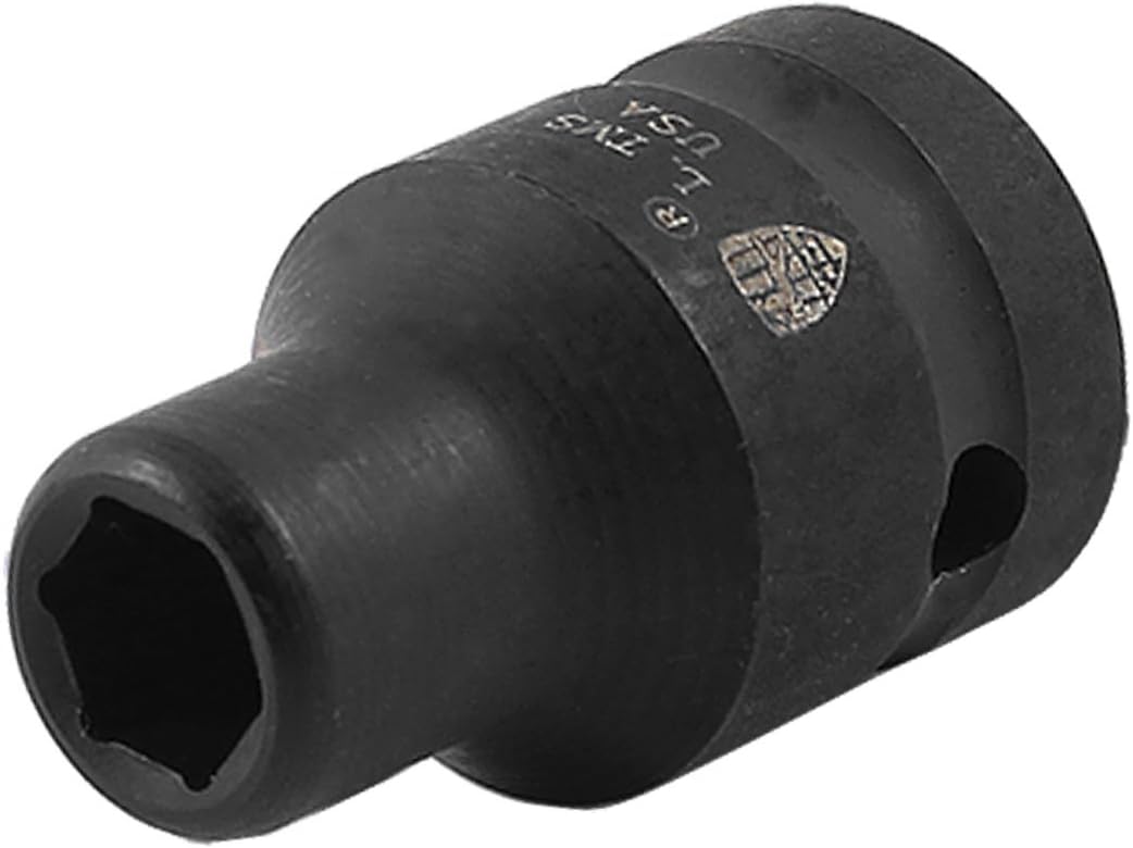Black CR-V Steel 1/2" Square Drive 9mm Hexagon Hex Six Point Socket Wrenches