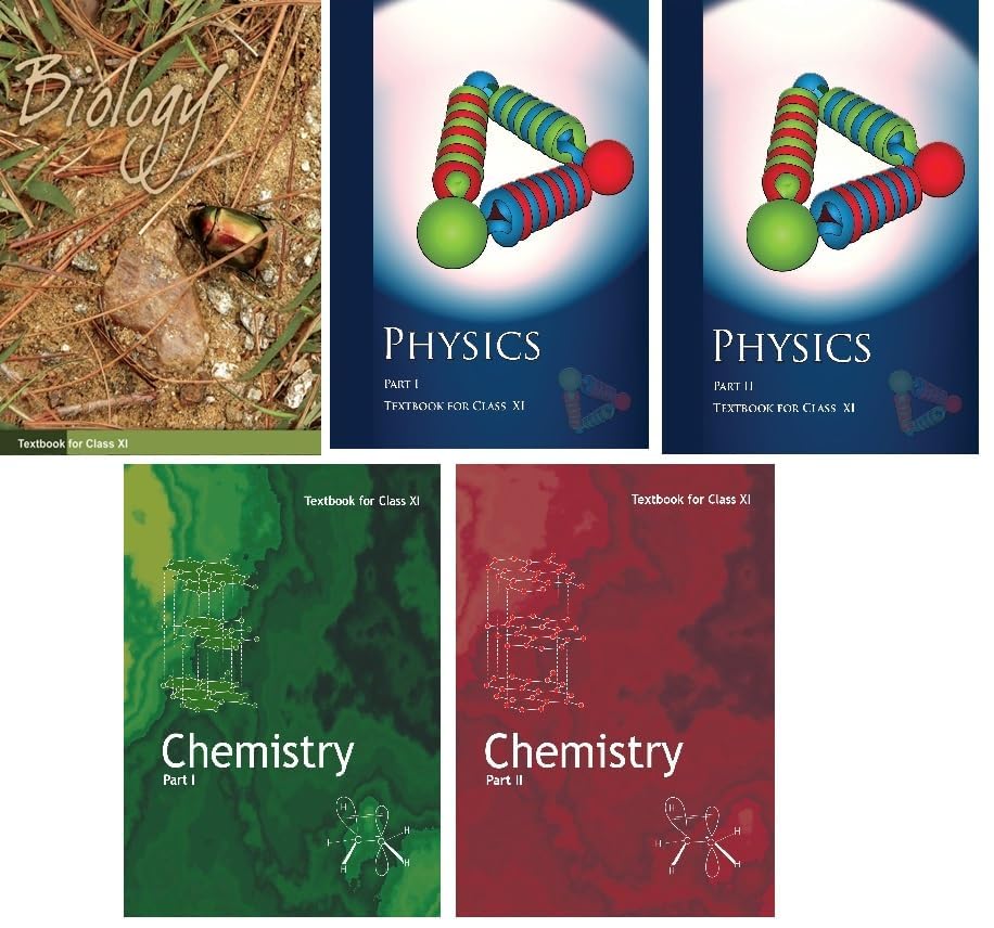 Image of Ncert Class 11 Textbook For Biology, Physics, Chemistry Part-I & II (Set Of 5 Books) Edition
