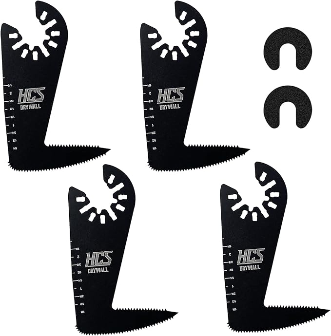 4 Pieces Multi Tool Blades Metal, Oscillating Saw Blades with 2 Spacers