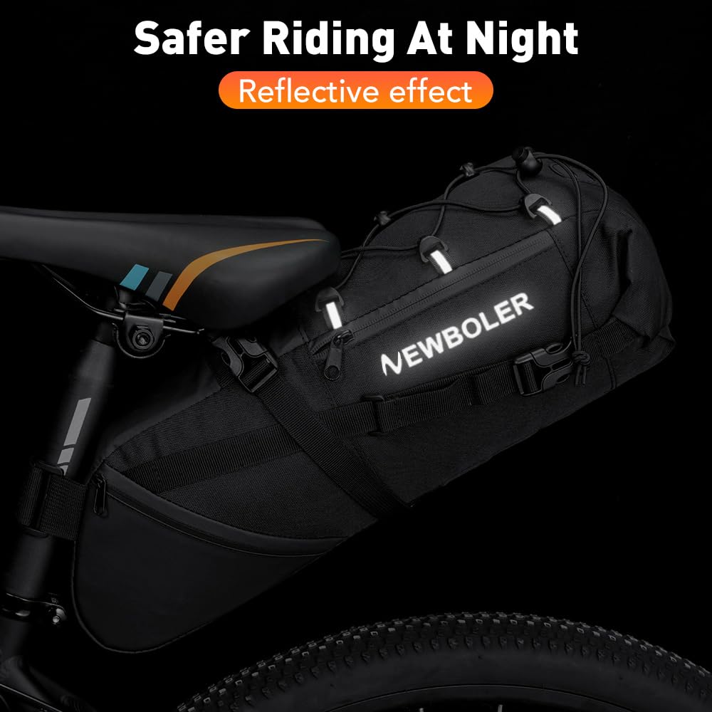 Bolsa Sillin Bicicleta Impermeable - aloualouweekuky, 10L Bolsa de Asiento de Ciclismo, Bolsa de Sillín Trasera para Bici para Bicicleta Al Aire Libre de Carreter