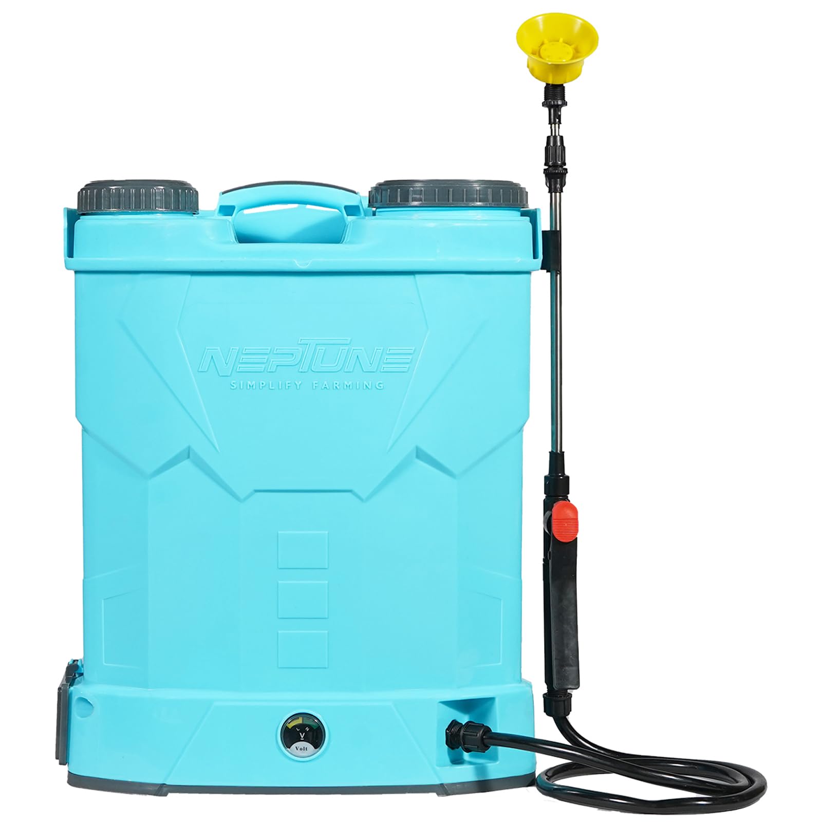 Neptune Simplify Farming Knapsack Battery Sprayer 12V x 8Amp | Telescopic Stainless Steel Lance | 20L Tank Capacity | Get 4 Nozzles | Ideal for Agriculture & Garden Spraying-image-33