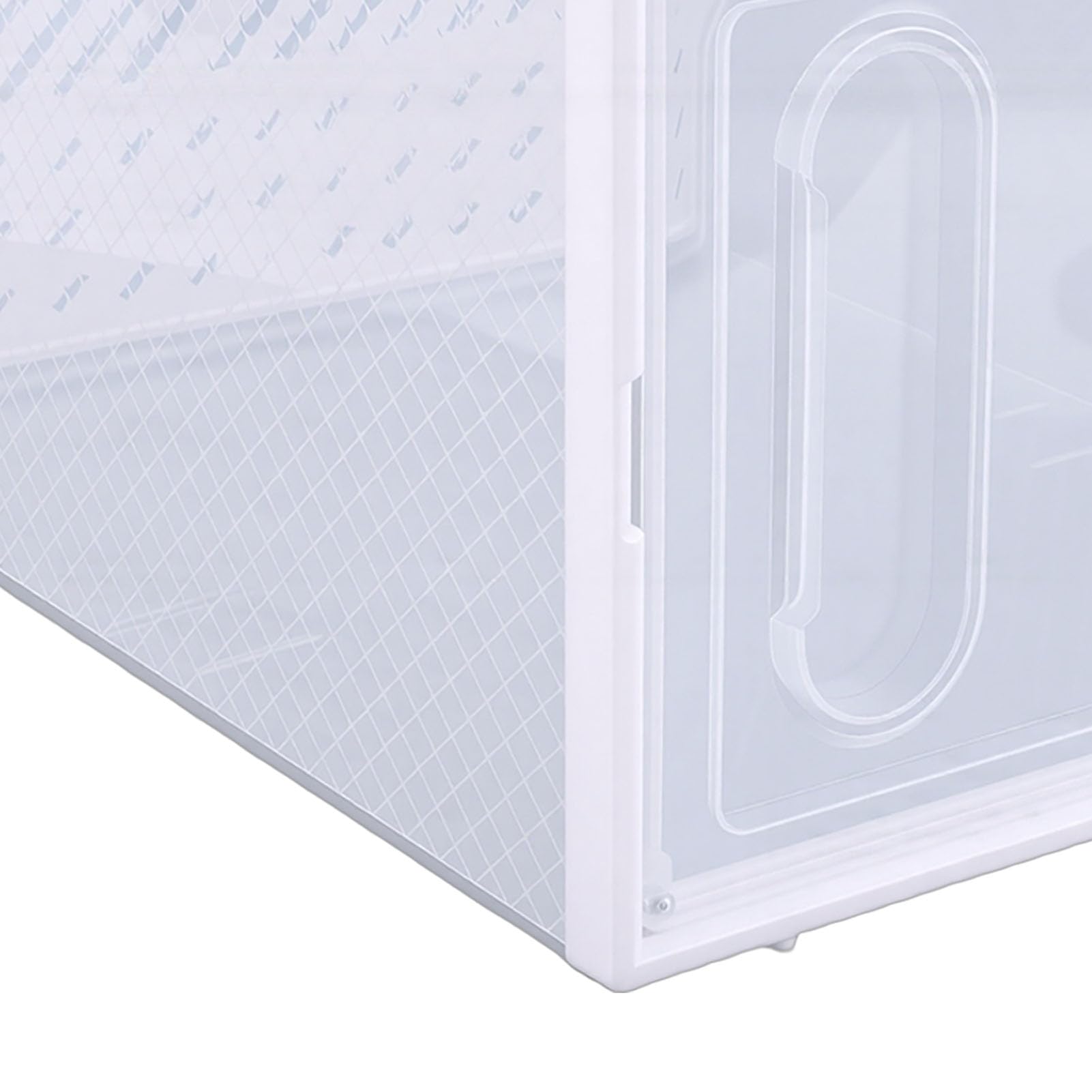 Caja de Zapatos Transparente Grande con Puerta Magnética, Apilable