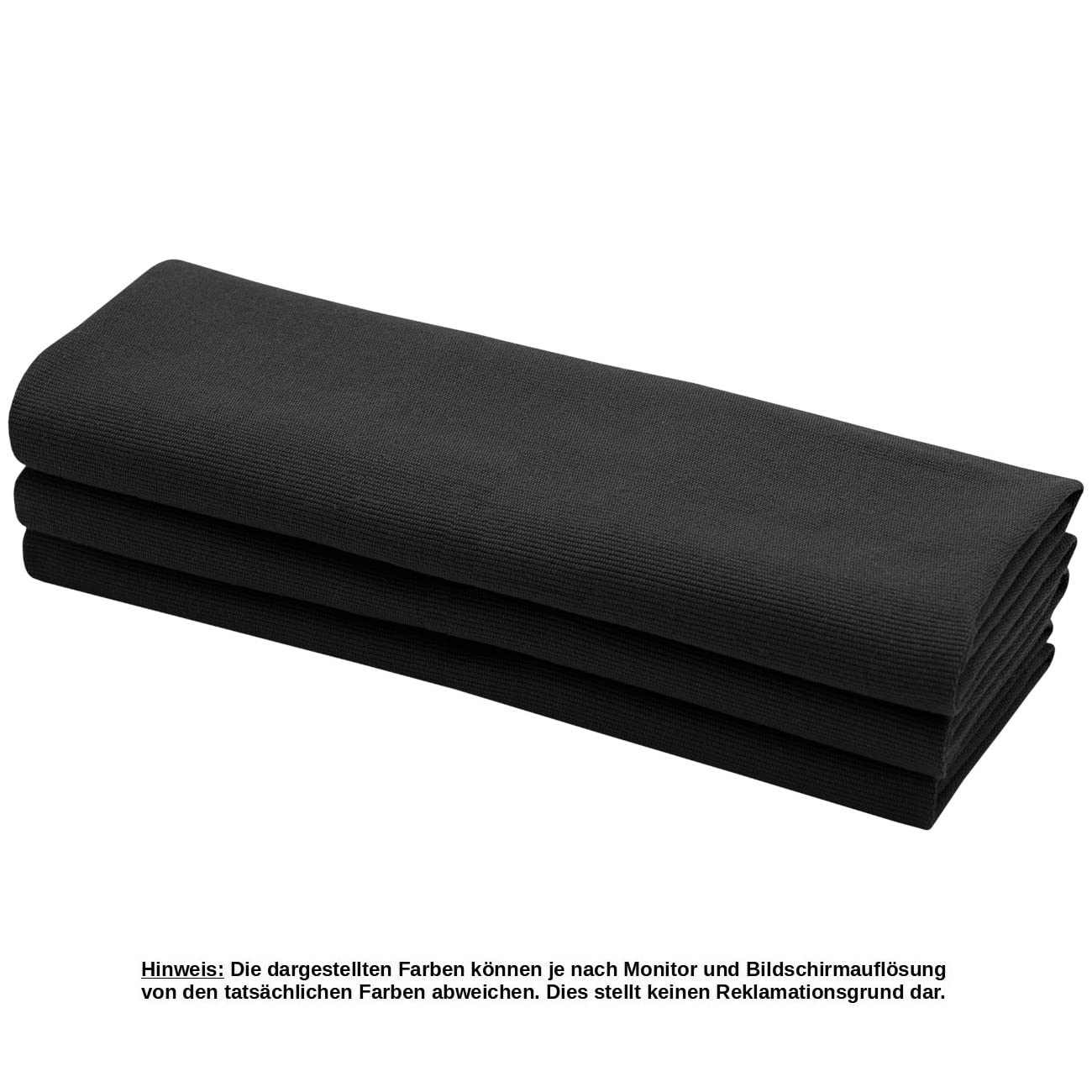 Daloual 12x Geschirrtuch/Küchentuch/Putztuch/Poliertuch aus 100% Baumwolle schwarz