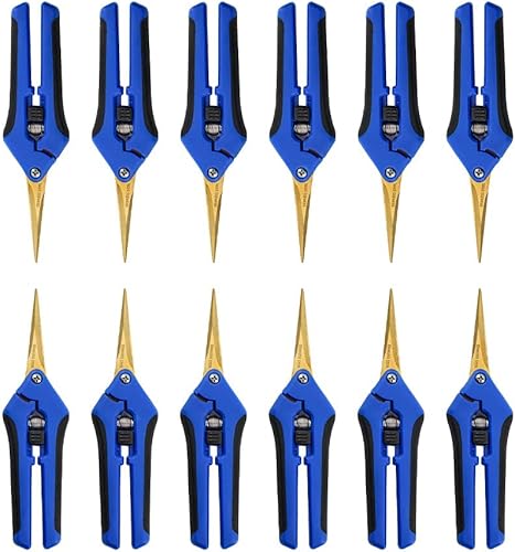 Vista 18 de 1 paquete de tijeras de podar de jardín con cuchillas rectas, tijeras de podar a mano para jardinería, tijeras de podar bonsái de precisión