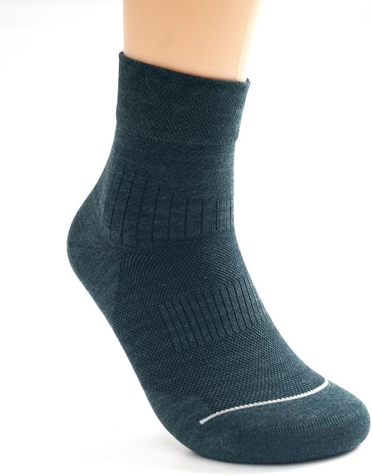 BiO-G Men’s Moisture Wicking Odor Free Athletic Dress Quarter lightweight Socks for Athletes feet One Size