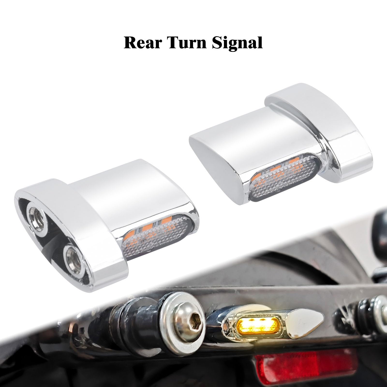 Indicatore Di Direzione Posteriore Per Moto Con Del Bullone M6 (1/4 '') Per Harley Sportster XL Softail Dyna