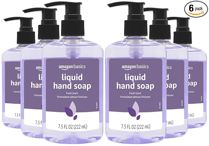 Amazon Basics Original Fresh Liquid Hand Soap, 7.5 Fl Oz (Pack of 6)
