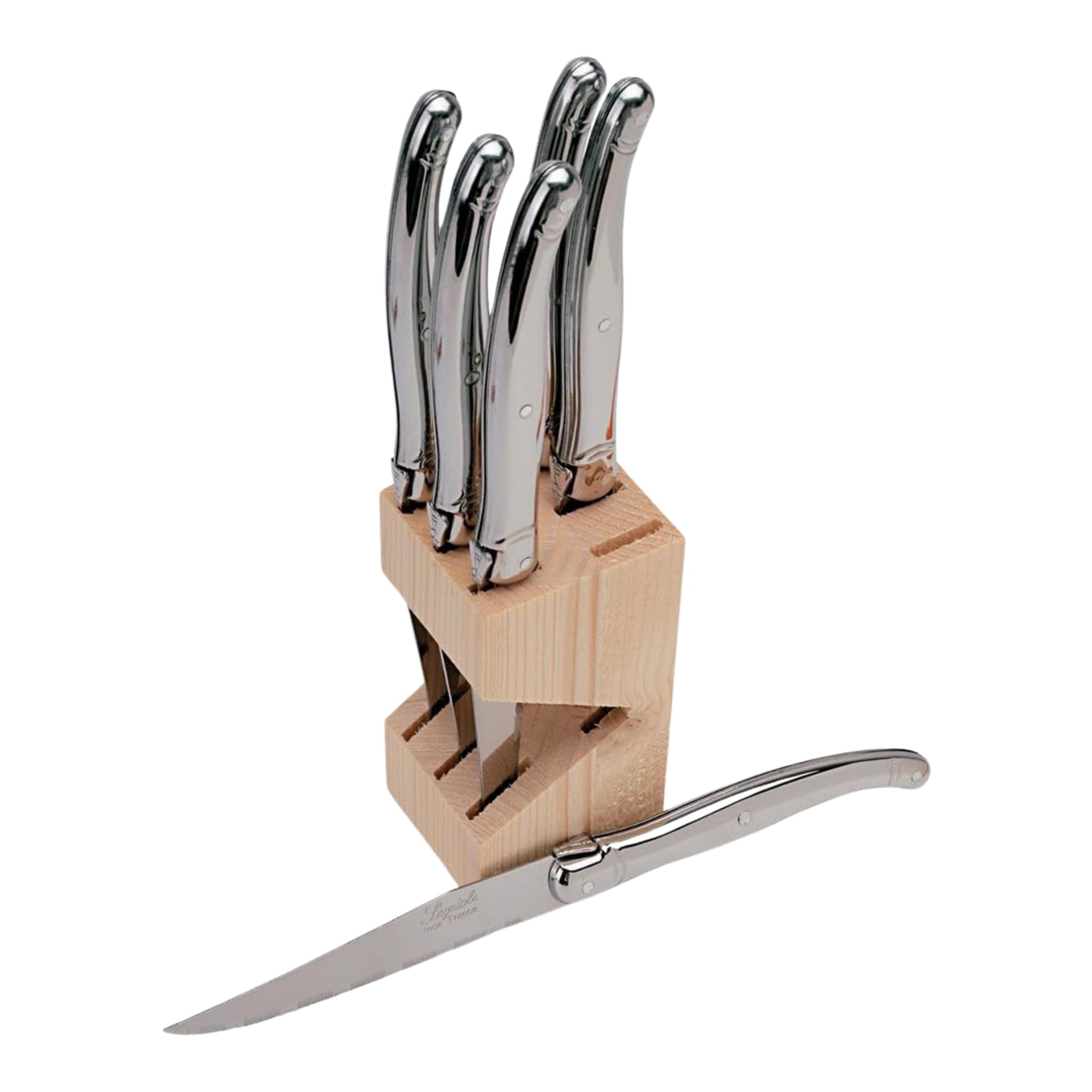 Jean Dubost マグネット木ナイフブロック（ビーチウッド製）