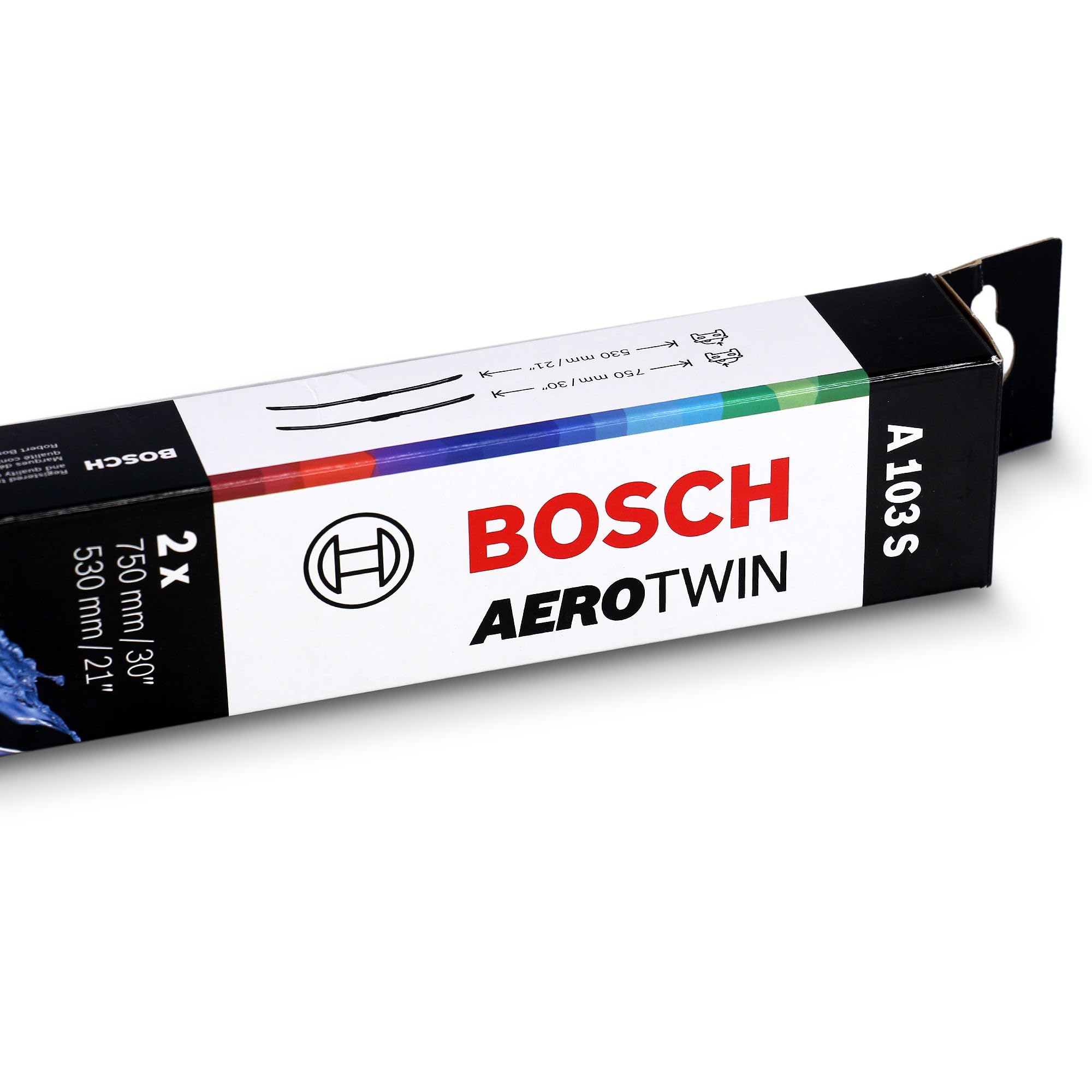 Bosch Aerotwin A103S, długość 750 mm / 530 mm - zestaw wycieraczek przednich