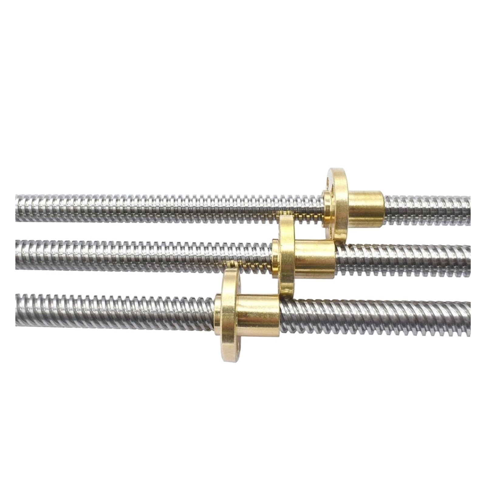 Metal Ball Screw nut T8 Lead Screw OD 8mm Pitch 2mm Lead 8mm 150mm-500mm Trapezoidal Screws with Brass Nut(150mm with nut)
