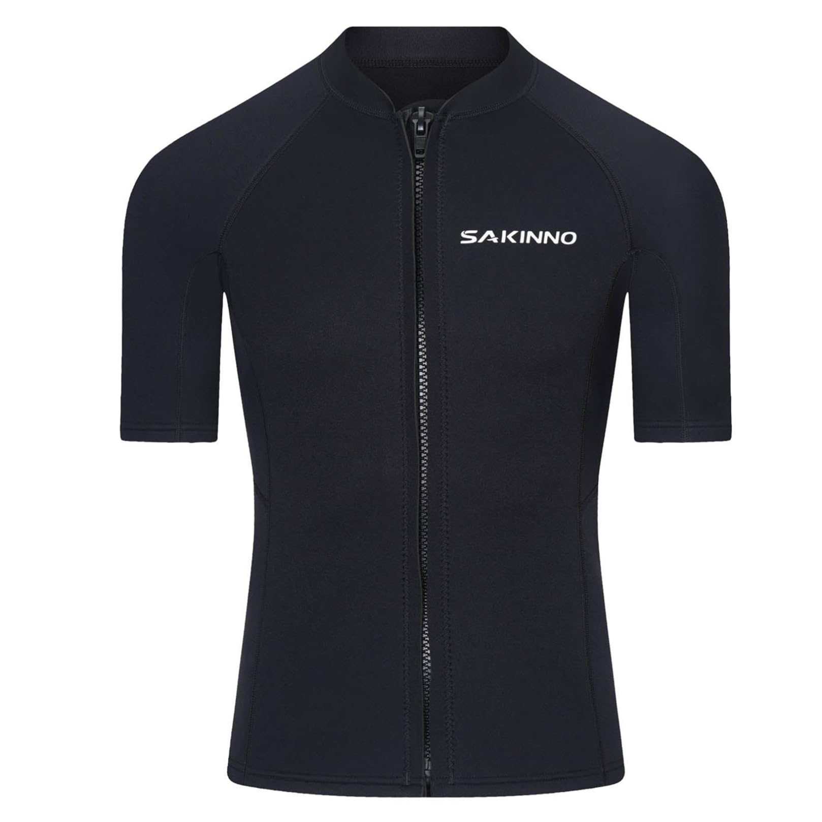 ranrann Neoprenanzug Oberteil Herren 2mm Neopren Jacke Wärmend Kurzarm Shirt mit Reißverschluss zum Schwimmen Surfen Schnorcheln
