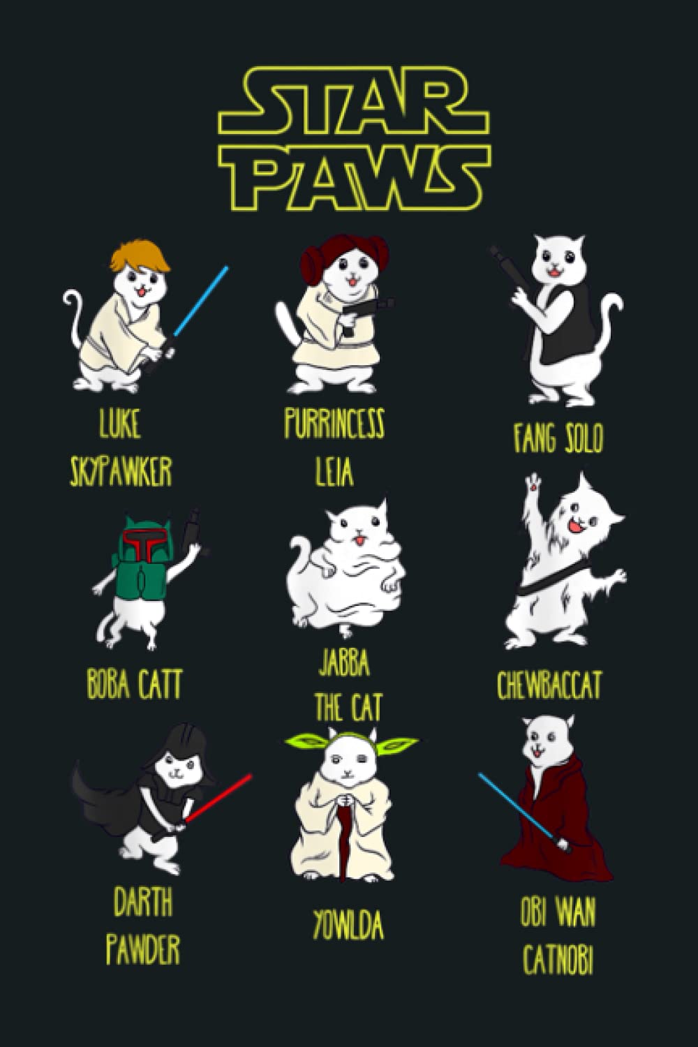 Star Paws Funny Cat Cat Lover: Notebook Planner - 6x9 inch Daily Planner Journal, To Do List Notebook, Daily Organizer, 114 Pages