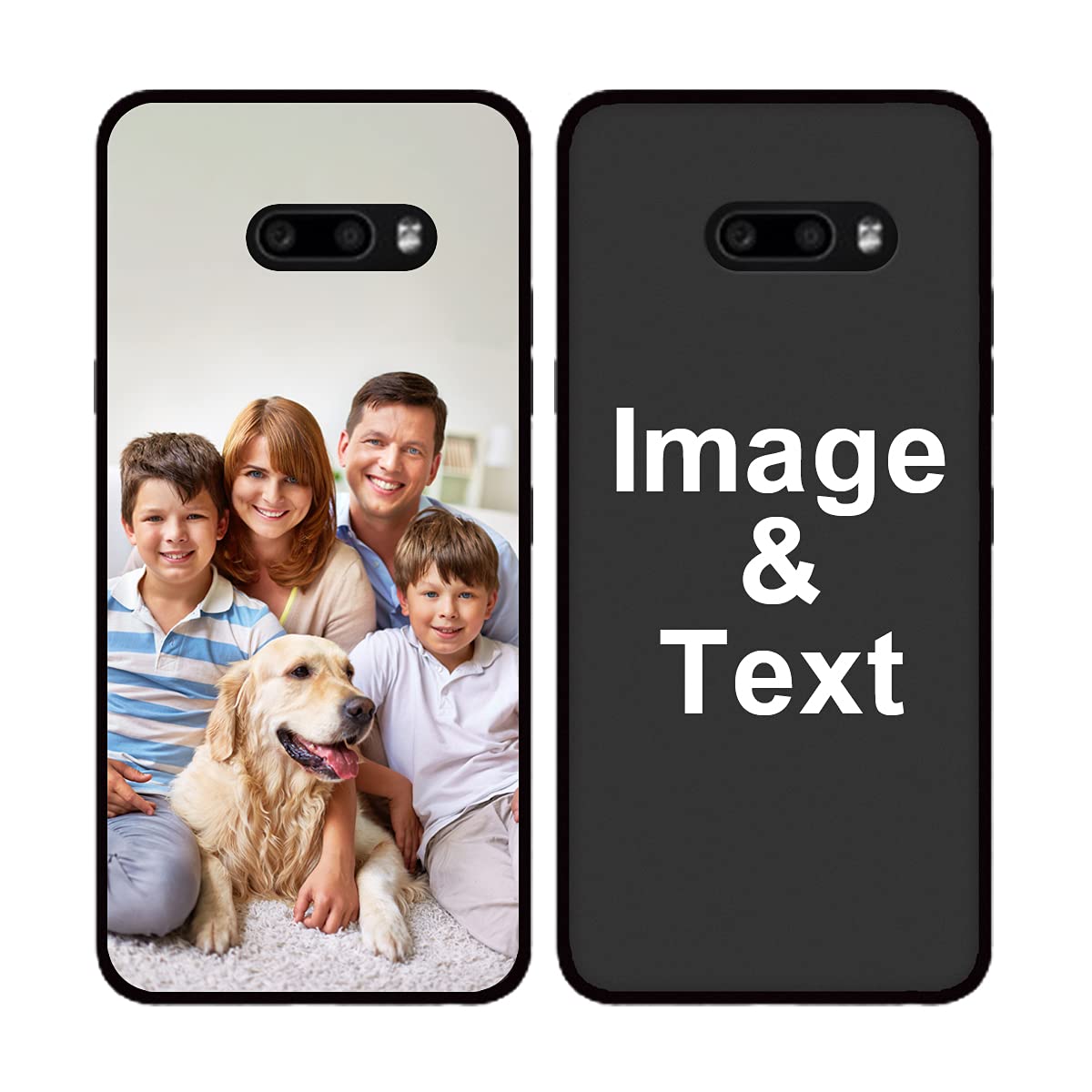 Styletify Custom Phone Case for LG G8X ThinQ/V50S ThinQ 5G,Multi-Picture Collages Personalized Photo Text Case Drop Proof Protective Cover Black Soft