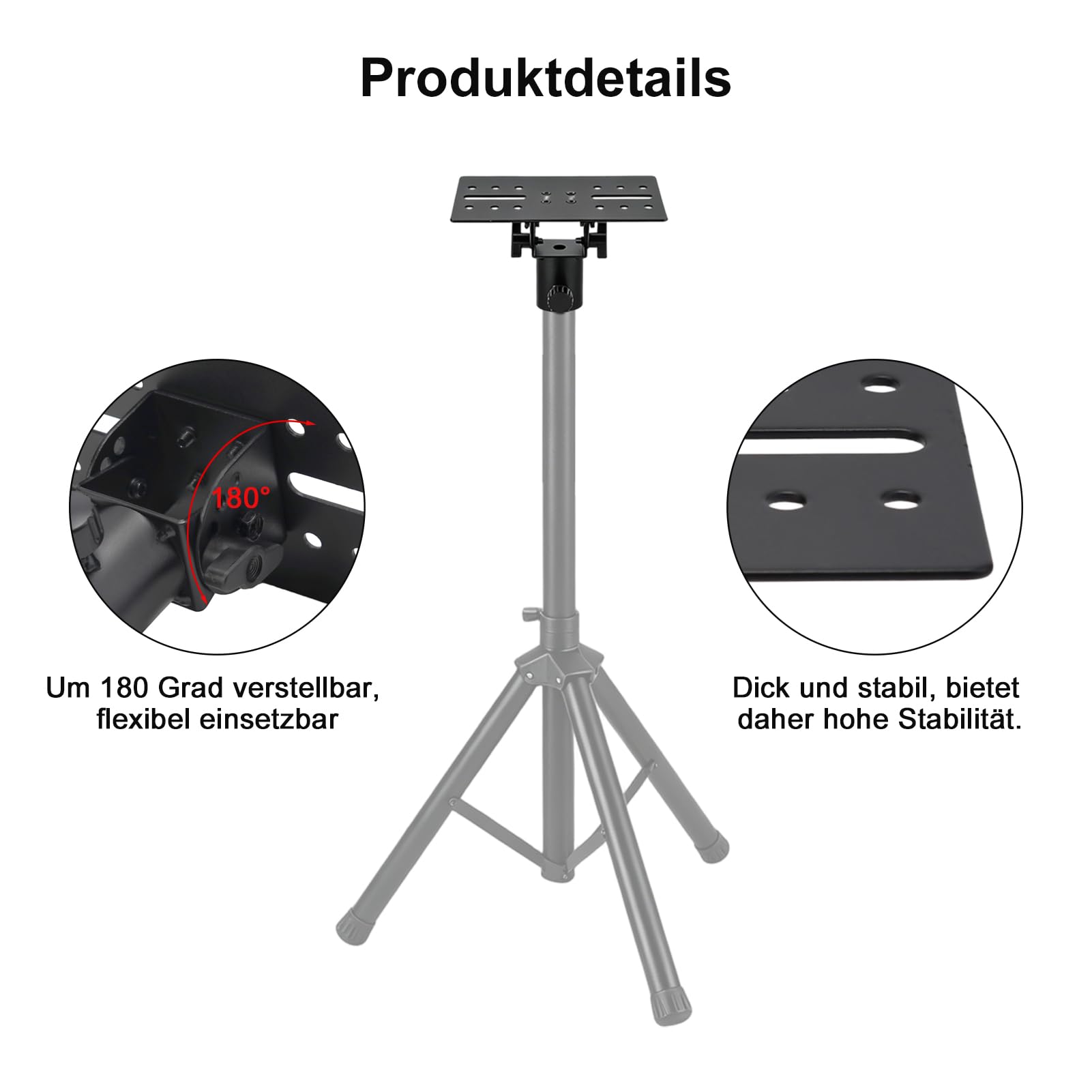 Supporto girevole da 35 mm in metallo per treppiede, adattatore per altoparlante, accessori di ricambio
