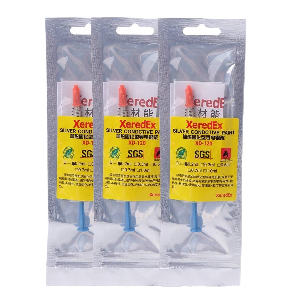 DIIOOMIEEU Silver Adhesive Wire Electrically Conduction Electrical Paint Compatible for pieceB Board Repair