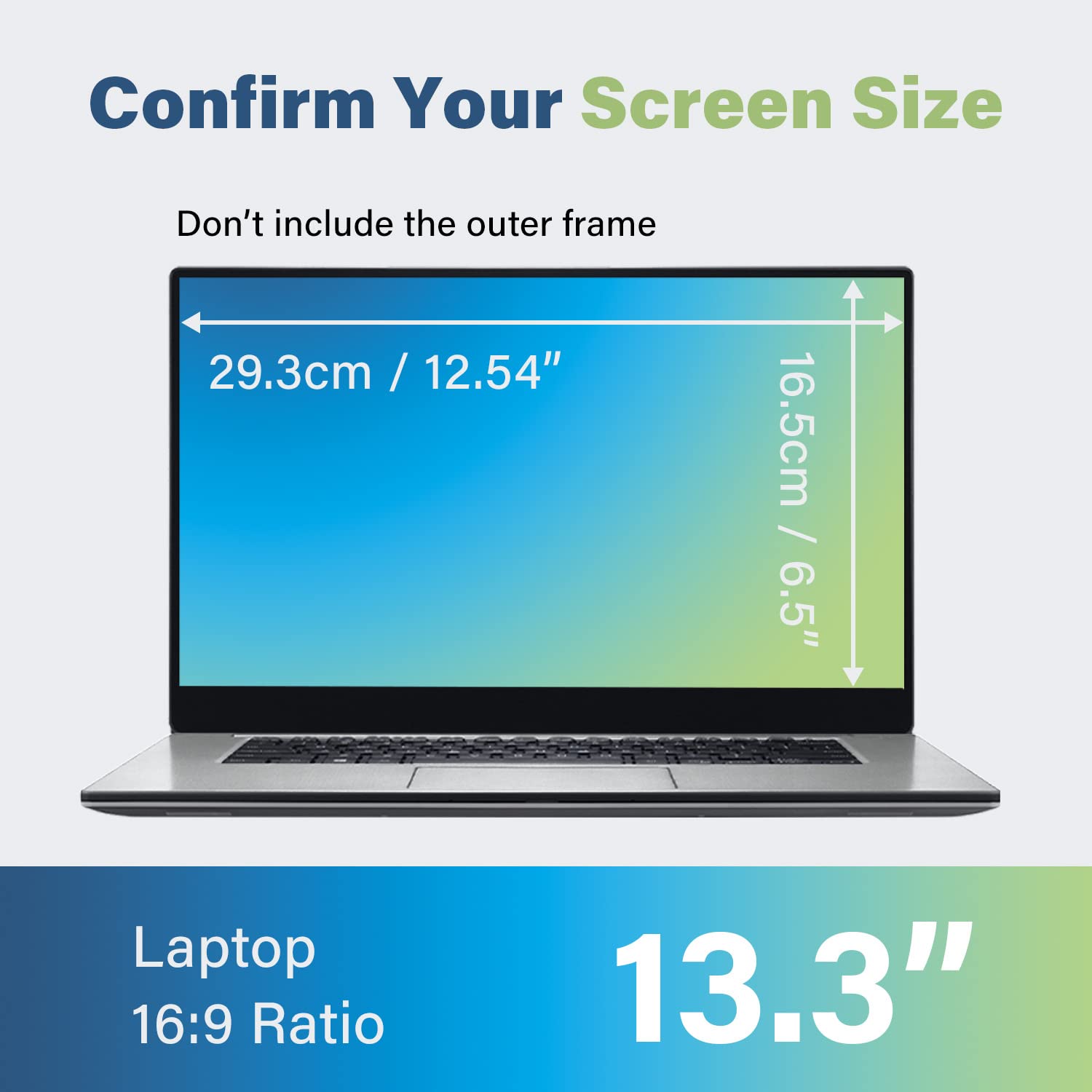 SenseAGE Filtre de Confidentialité Premium pour Écran d'Ordinateur Portable 13.3", Film Protection Anti Regard Compatible pour Ordinateur Portable 13.3 Pouces