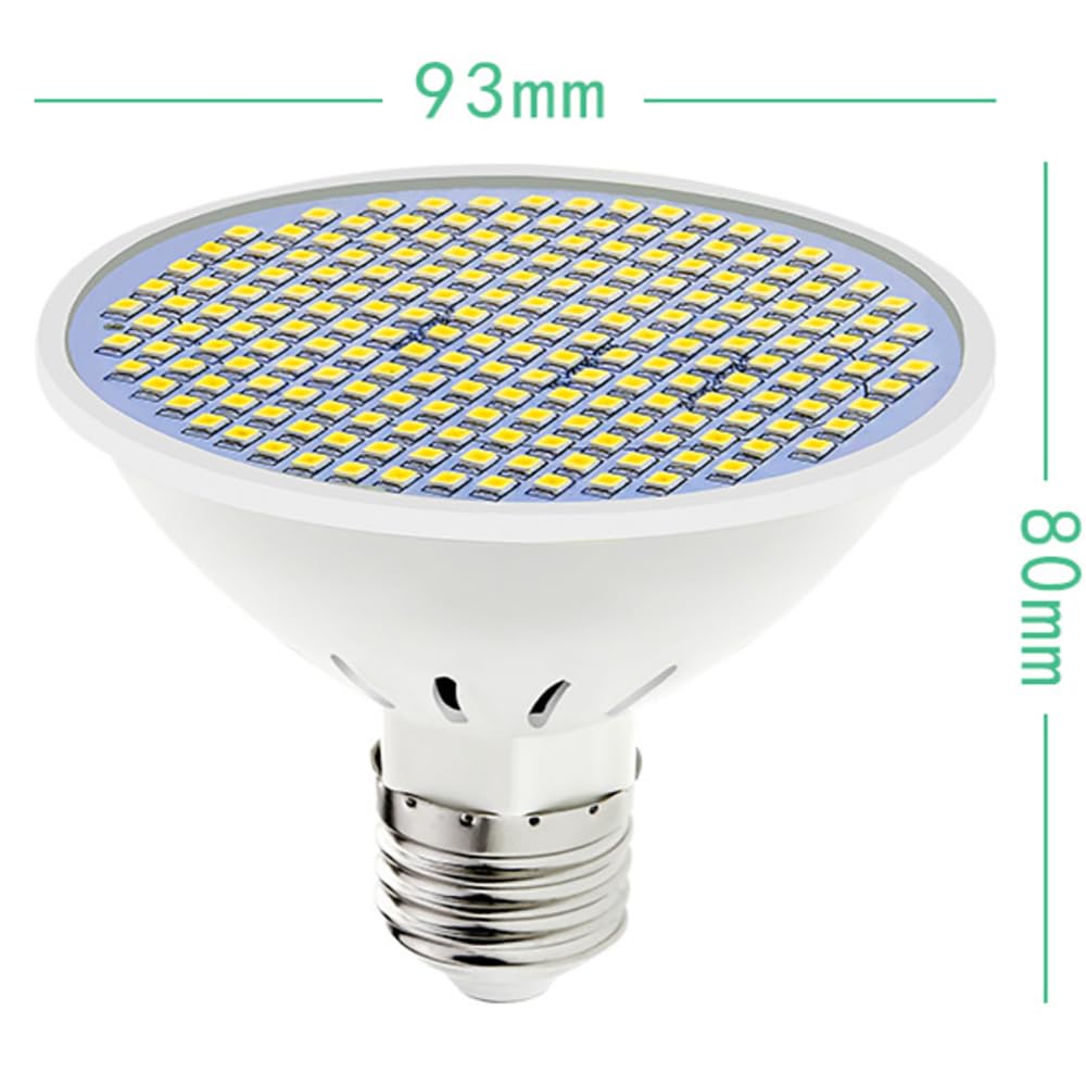 6 Bombillas LED E27 de 110 V y 220 V, Bombillas de bajo Consumo para iluminación del hogar y la Sala de Estar, Blanco frío, 300 LED.