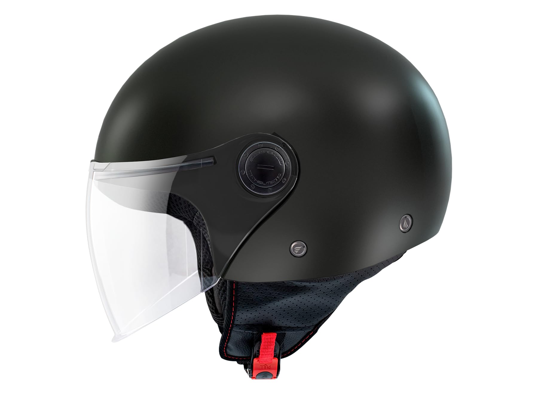 Casco Jet MT Street Solid A1 Negro Mate | Casco Jet Abierto | Unisex para Hombre y Mujer | Casco Scooter | Transpirable y Lavable | Talla M