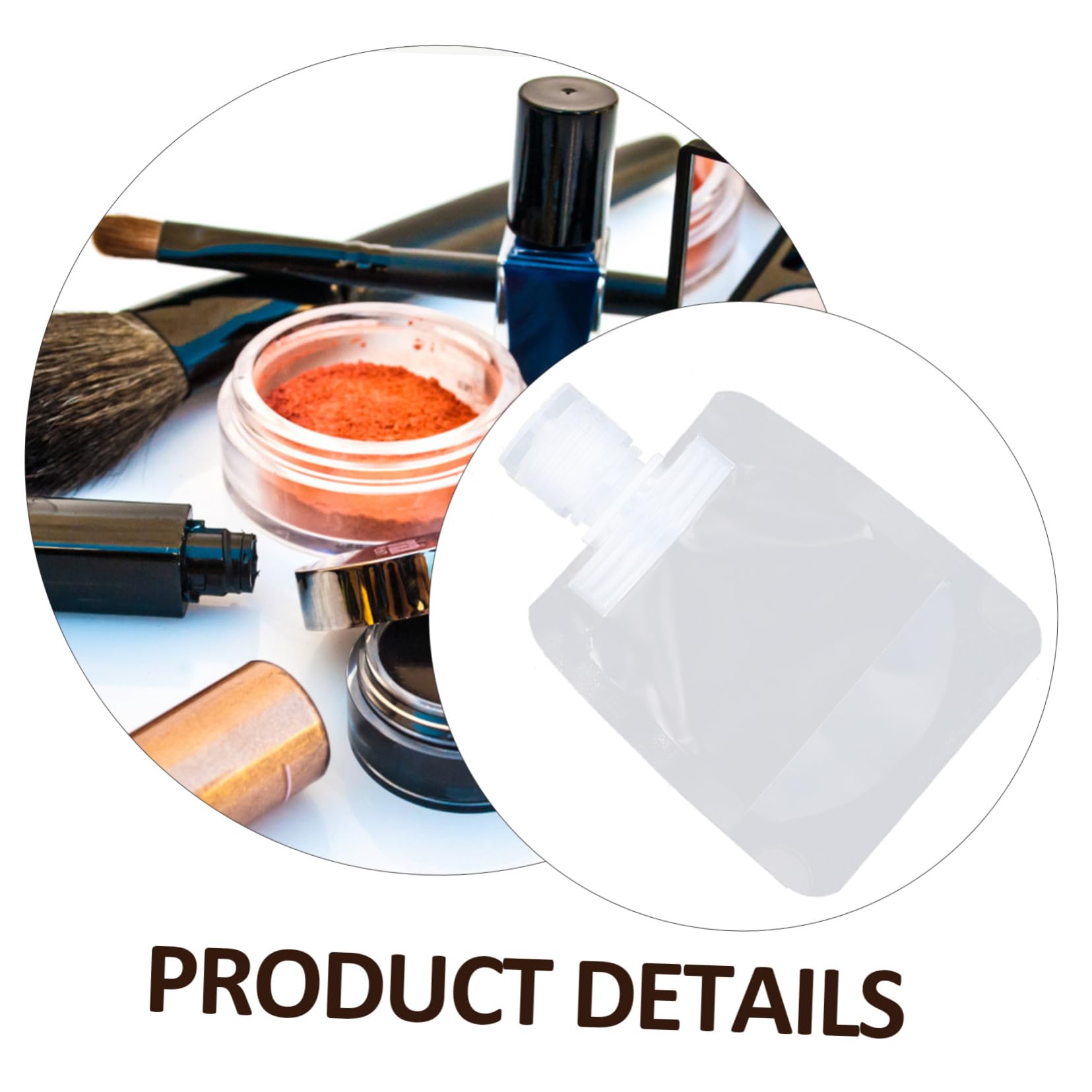 Healeved 3sets Borse Squeeze Ricaricabili Funnel Contenitori Shampoo Lozioni e Cosmetici Buste Trasparenti Per Organizzazione e