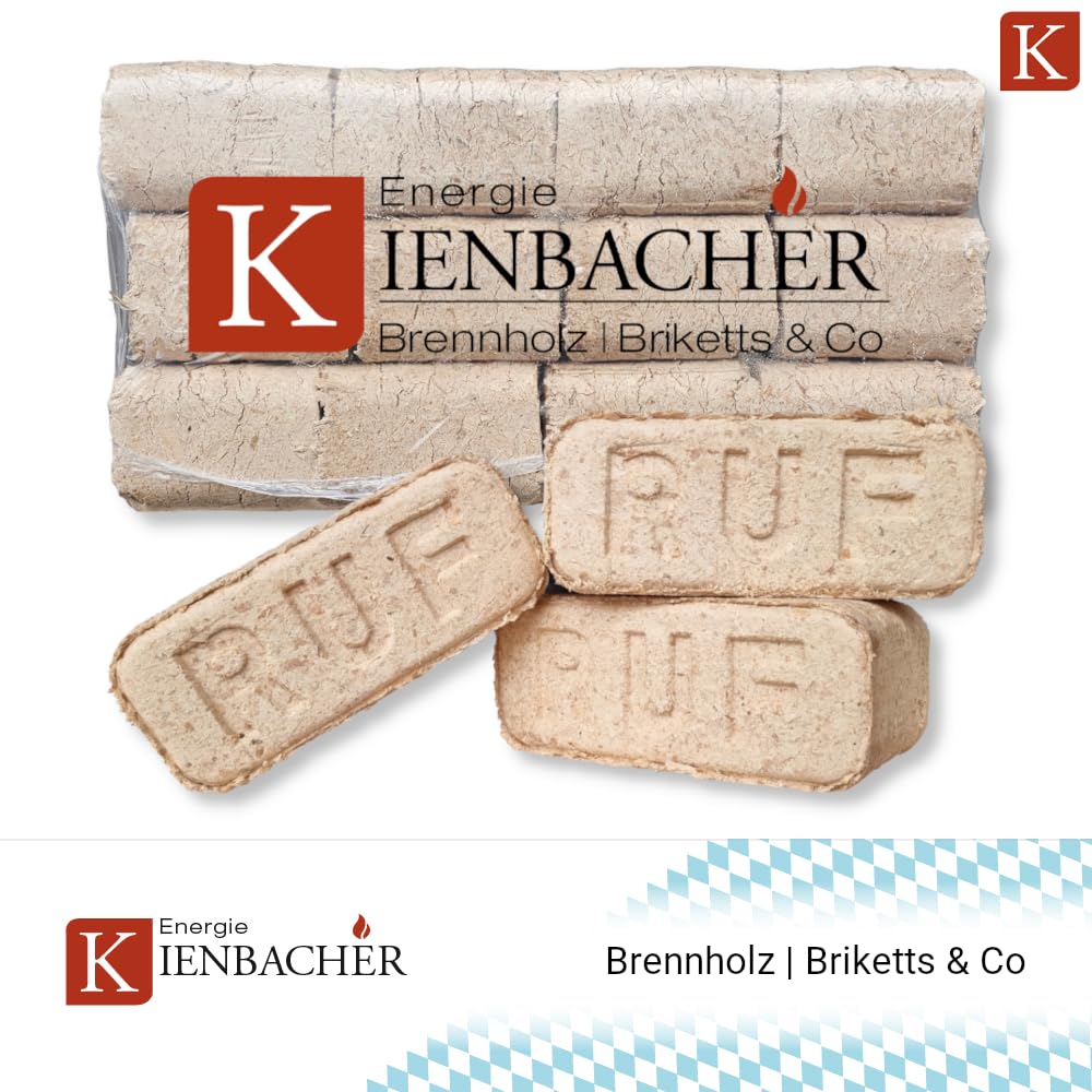 RUF Hartholzbriketts 200kg Palette 20 x 10kg RUF Briketts Brenn Kamin Ofen Heiz Holz Gluthalter Brennholz Premium Öko Briketts | Energie Kienbacher