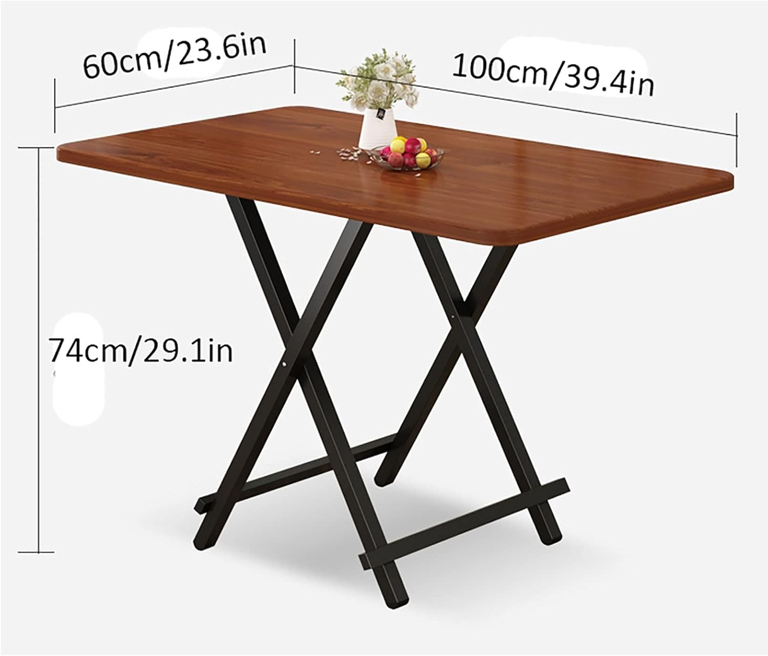 Folding Table, Home Rectangular Dining Table, Portable Outdoor Camping Table No Installation Required, 7 Colors (G) (D)