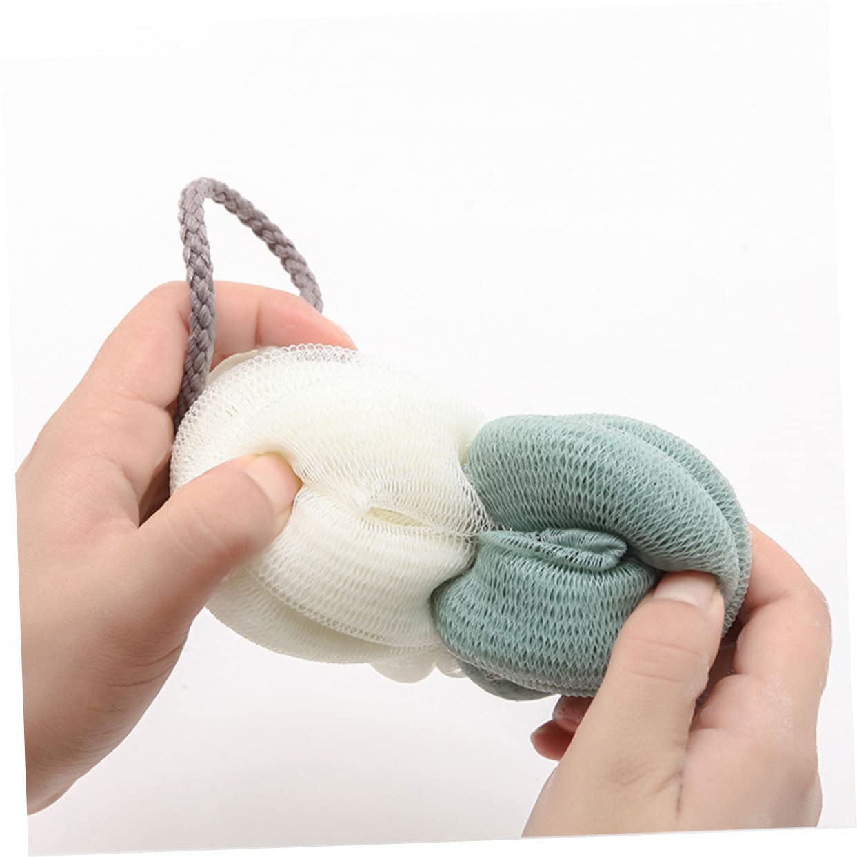 FRCOLOR 12 panni per vasca da bagno in rete per doccia, spugna per il lavaggio del corpo, luffa, spugna per la schiena, cuscino esfoliante, spugna per la doccia, sfera per il bagno
