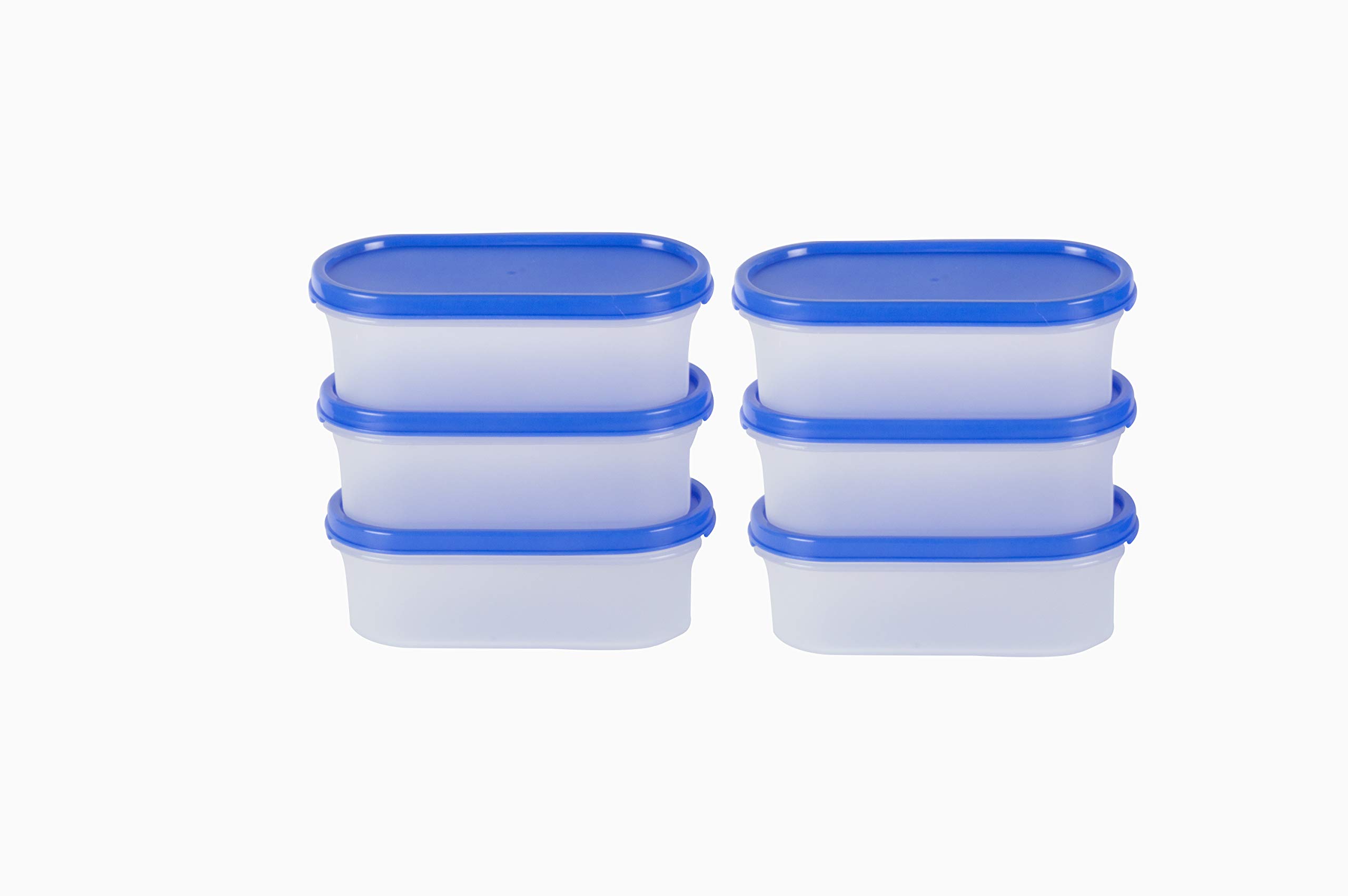 Cutting EDGE 535ML Modular Storage Container Blue Plain Lid (Set of 6)