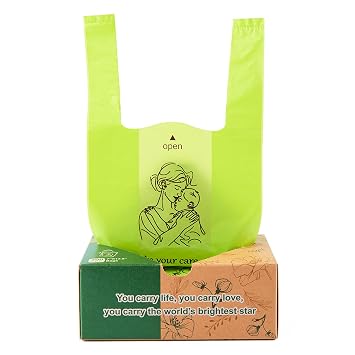 USBOO Diaper Bags Disposable for Baby, 300 Count Dirty Disposable Diaper Sacks, Easy-Tie Handles, Sanitary Napkin Disposal Bag, Diaper Disposal or Pet Waste Bags,Rainbow