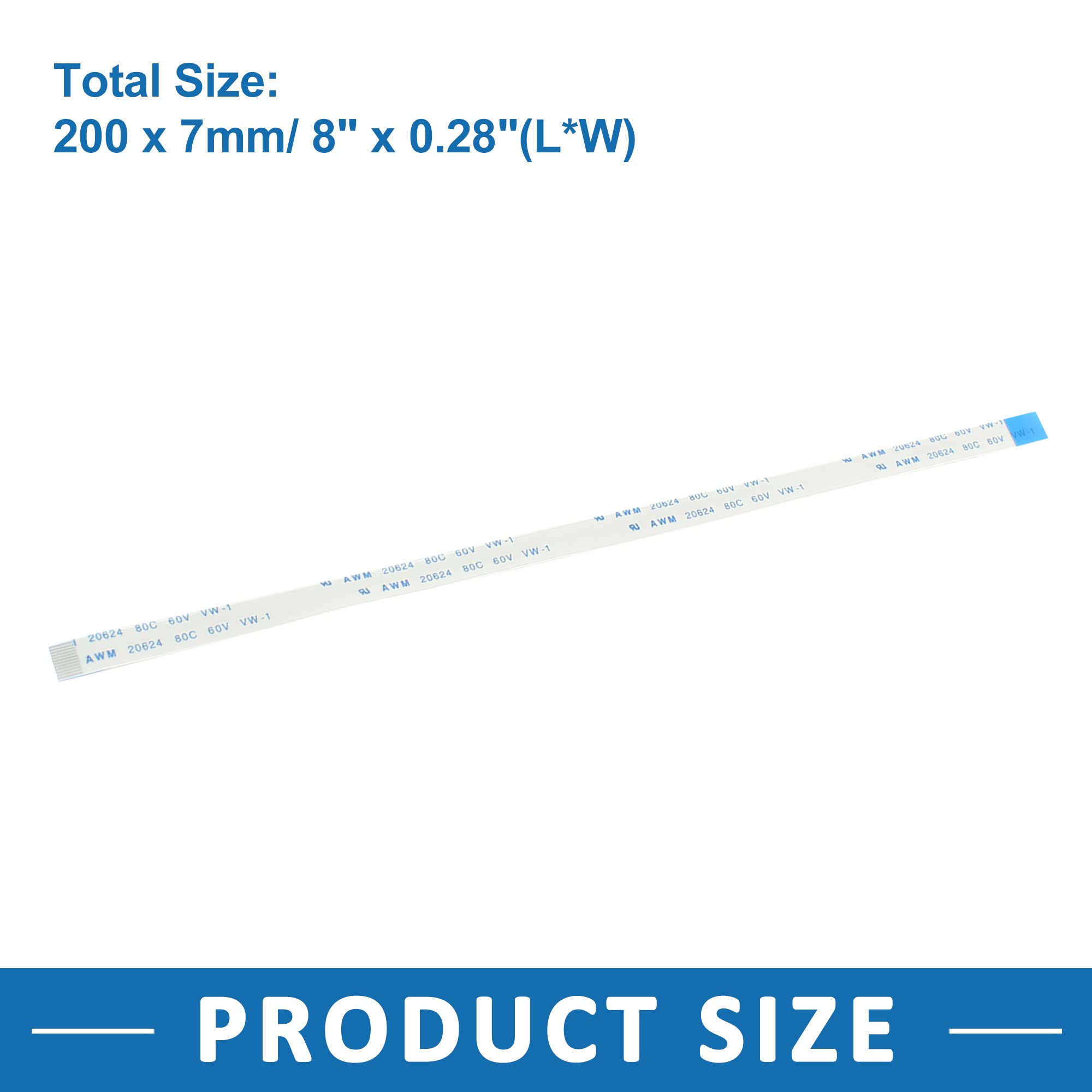 A ABSOPRO Piatto Cavo B Tipo 0.5mm Passo 12 Pin AWM 20624 80C 60V FFC