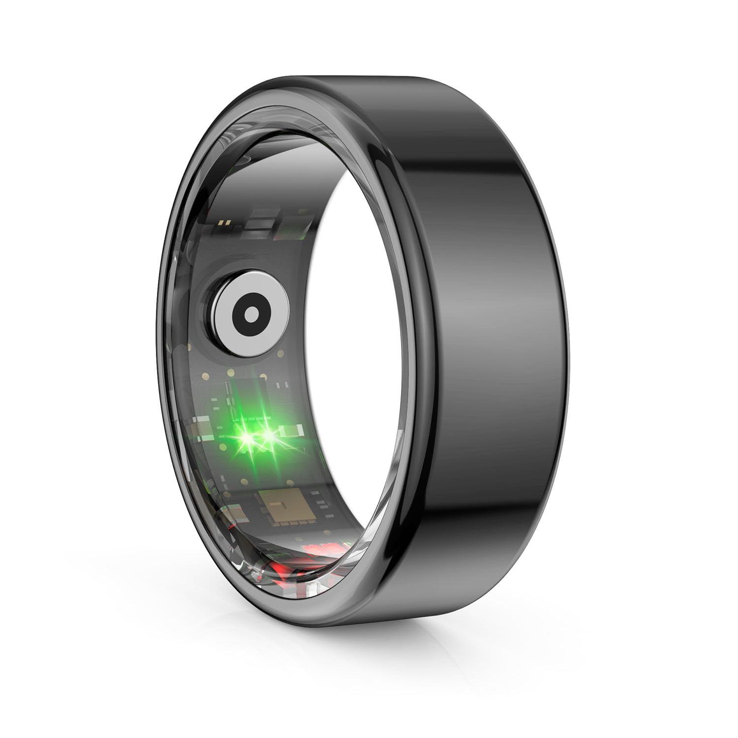 KOOMTOOM Smart Ring for Men Women,Health Tracker Wearable Bluetooth Health Ring,Rechargeable Blood Oxygen Monitor Fitness Ring -Track Sleep,Movement,Workouts,HRV (Black, 20.6mm)